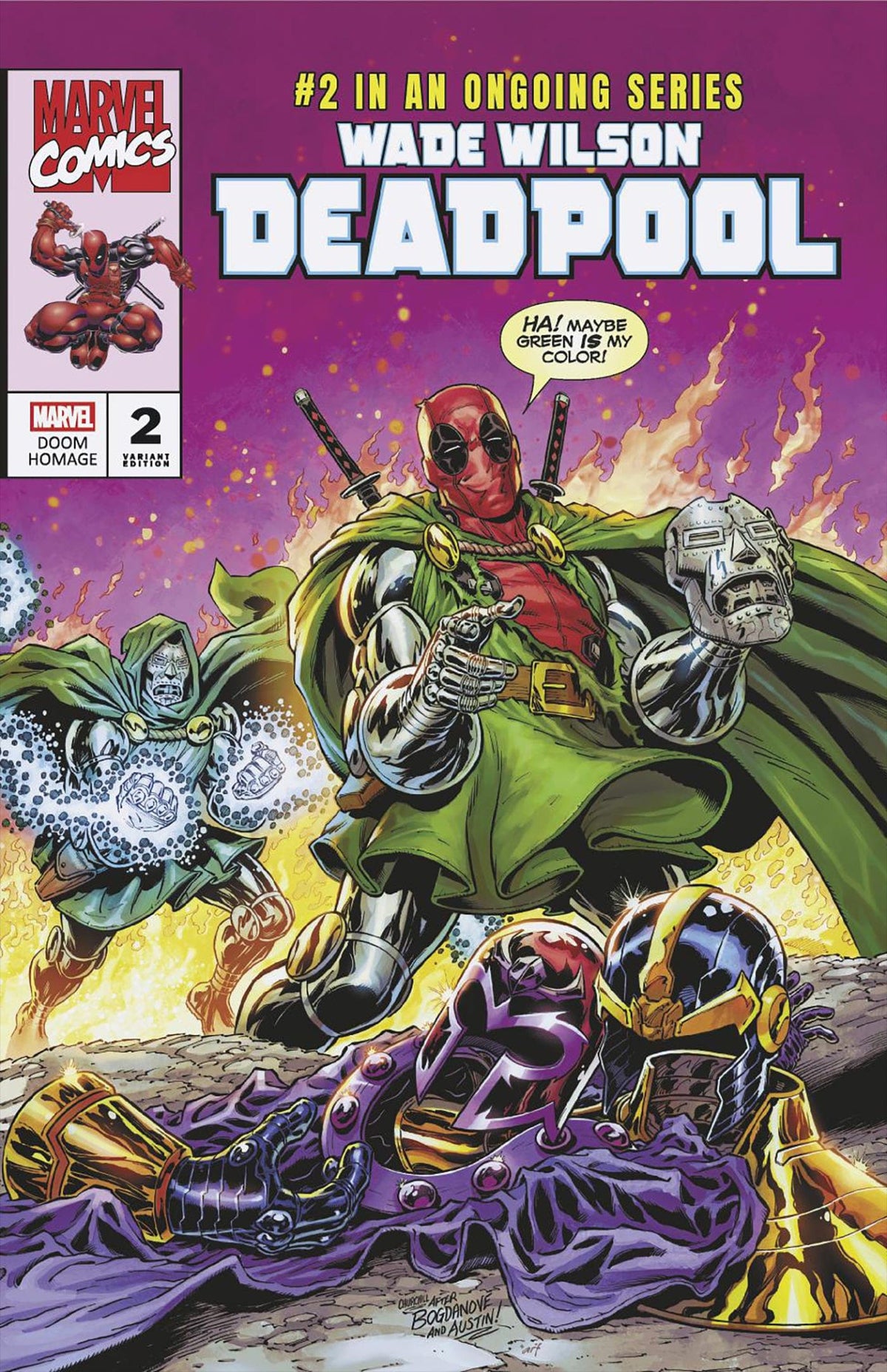 Marvel Comic Books WADE WILSON: DEADPOOL #2 IAN CHURCHILL DOOM HOMAGE VARIANT 75960621448800231 PRH-75960621448800231