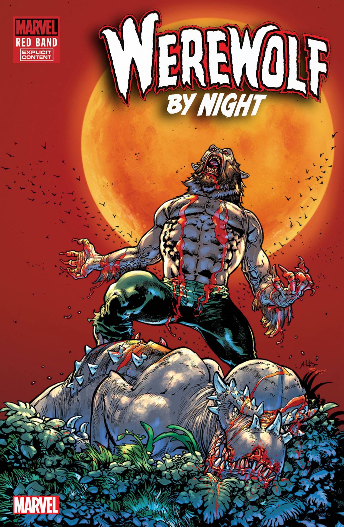 Marvel Comic Books WEREWOLF BY NIGHT: RED BAND #4 ANDREI BRESSAN VARIANT [POLYBAGGED] 75960620927900421 PRH-75960620927900421