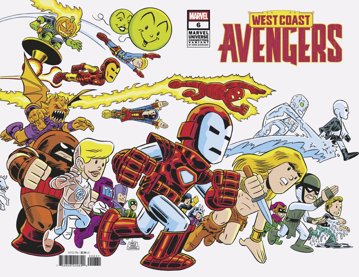 Marvel Comic Books WEST COAST AVENGERS #6 CHRIS GIARRUSSO MARVEL UNIVERSE CONNECTING VARIANT F 75960620969900631 PRH-75960620969900631