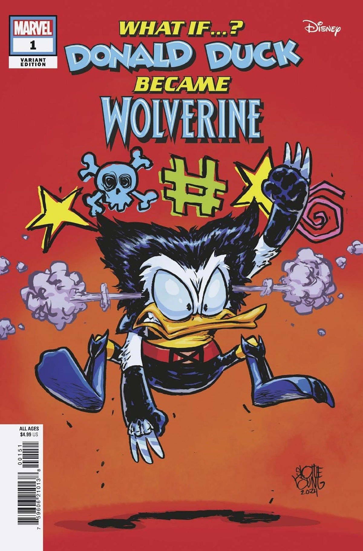 Marvel Comic Books WHAT IF DONALD DUCK BECAME WOLVERINE #1 YOUNG VAR 75960621013800151 APR248756