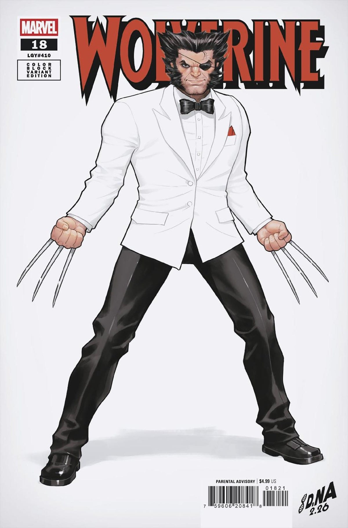 Marvel Comic Books WOLVERINE #18 DAVID NAKAYAMA COLOR BLOCK WHITE VARIANT 75960620841801821 PRH-75960620841801821