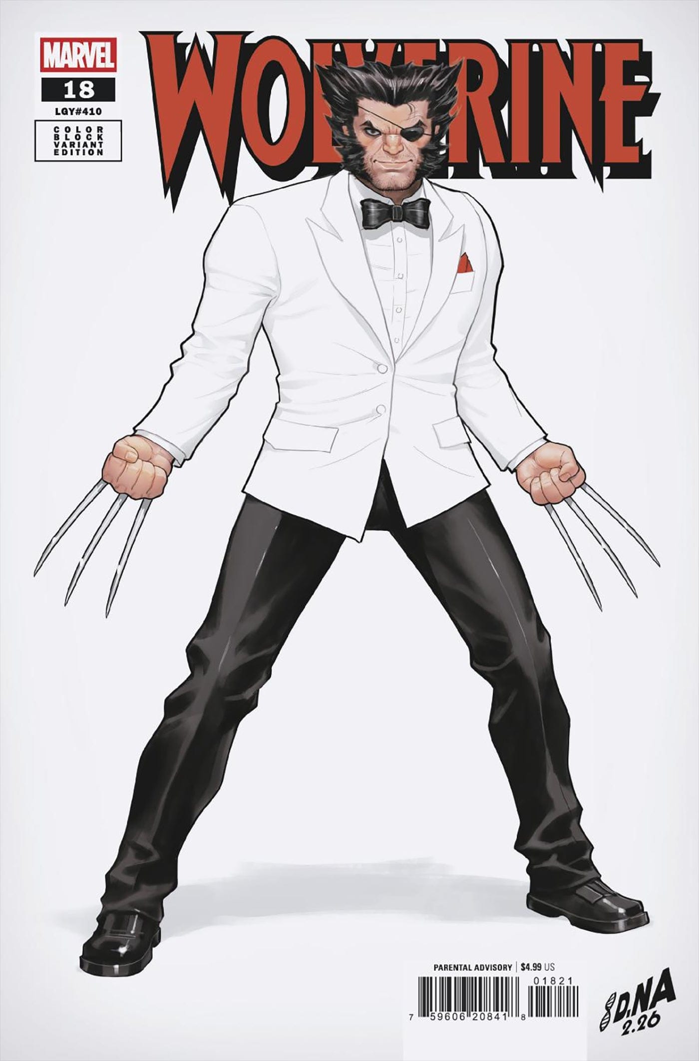 WOLVERINE #18 DAVID NAKAYAMA COLOR BLOCK WHITE VARIANT