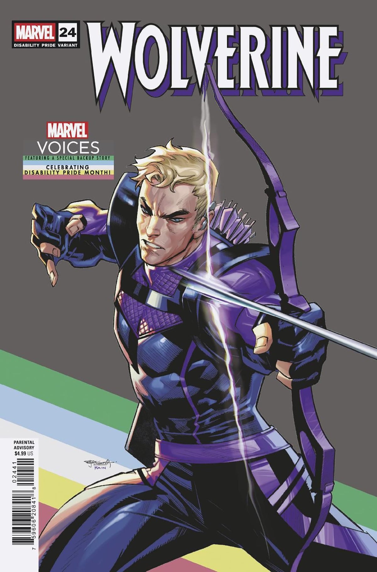 Marvel Comic Books WOLVERINE #24 TBD ARTIST DISABILITY PRIDE VARIANT 75960620841802441 PRH-75960620841802441