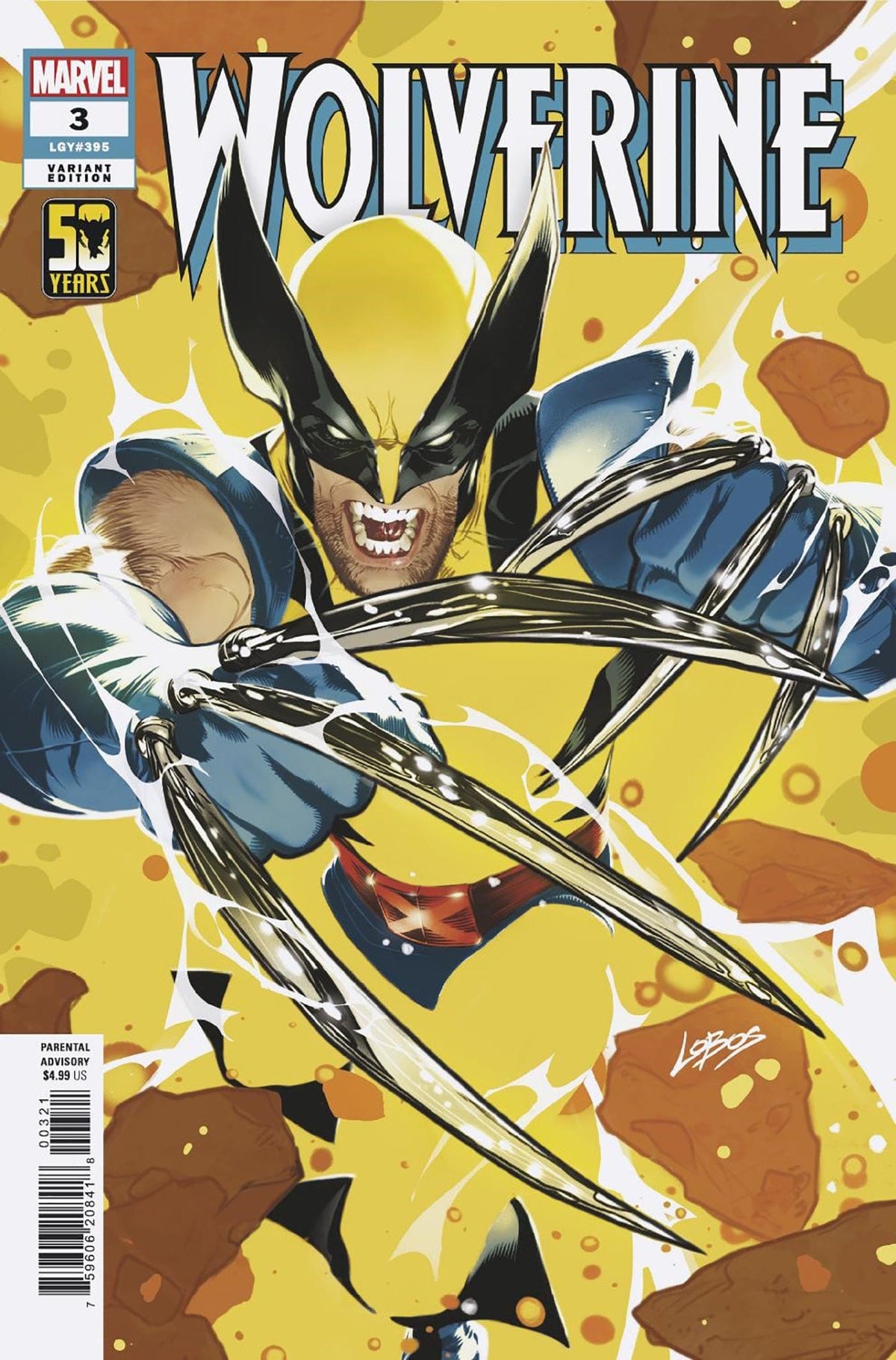 Marvel Comic Books WOLVERINE #3 PABLO VILLALOBOS VARIANT 75960620841800321 PRH-75960620841800321