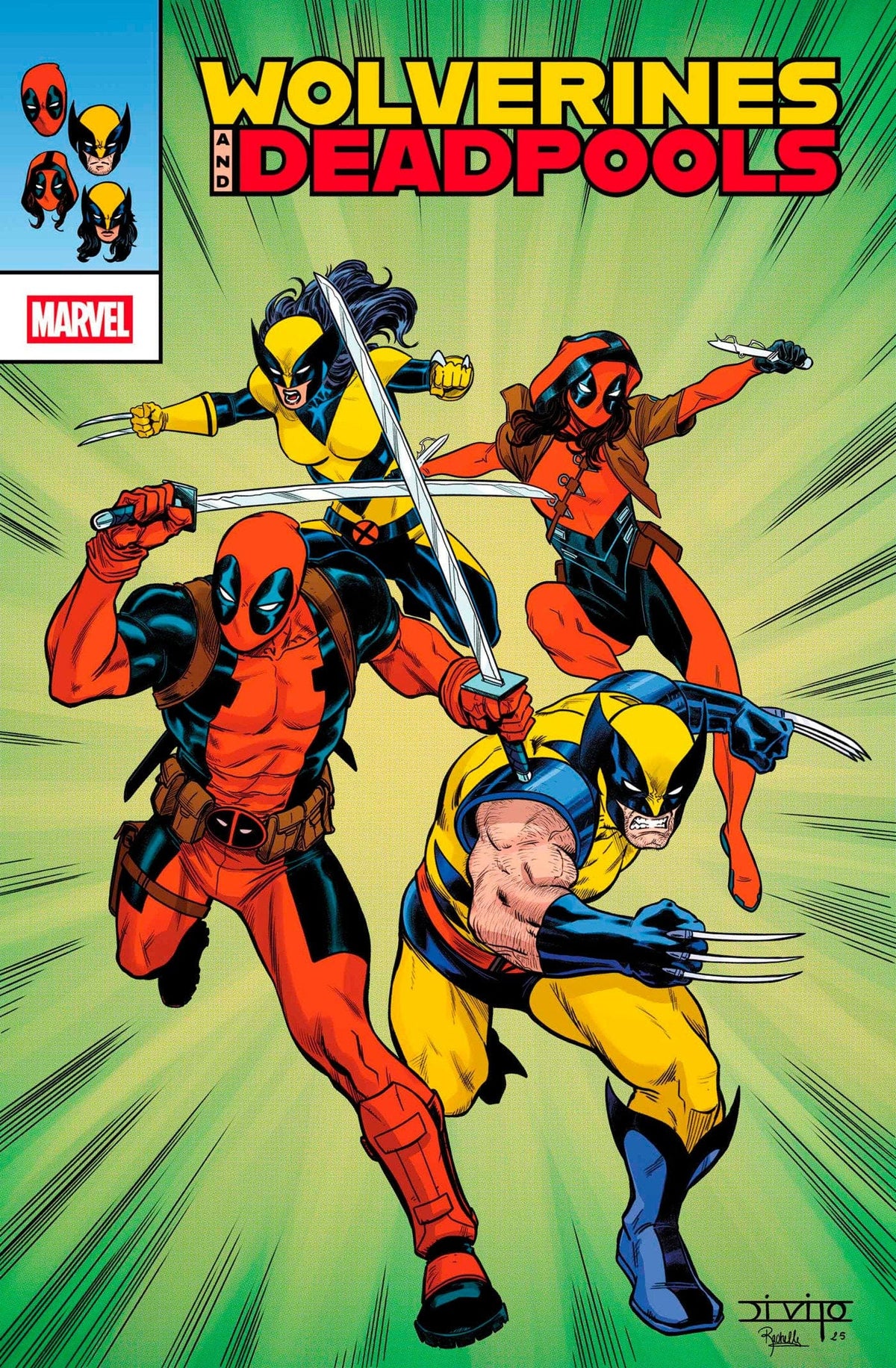 Marvel Comic Books WOLVERINES & DEADPOOLS #1 ANDREA DI VITO RETROVISION VARIANT 75960621357300121 PRH-75960621357300121