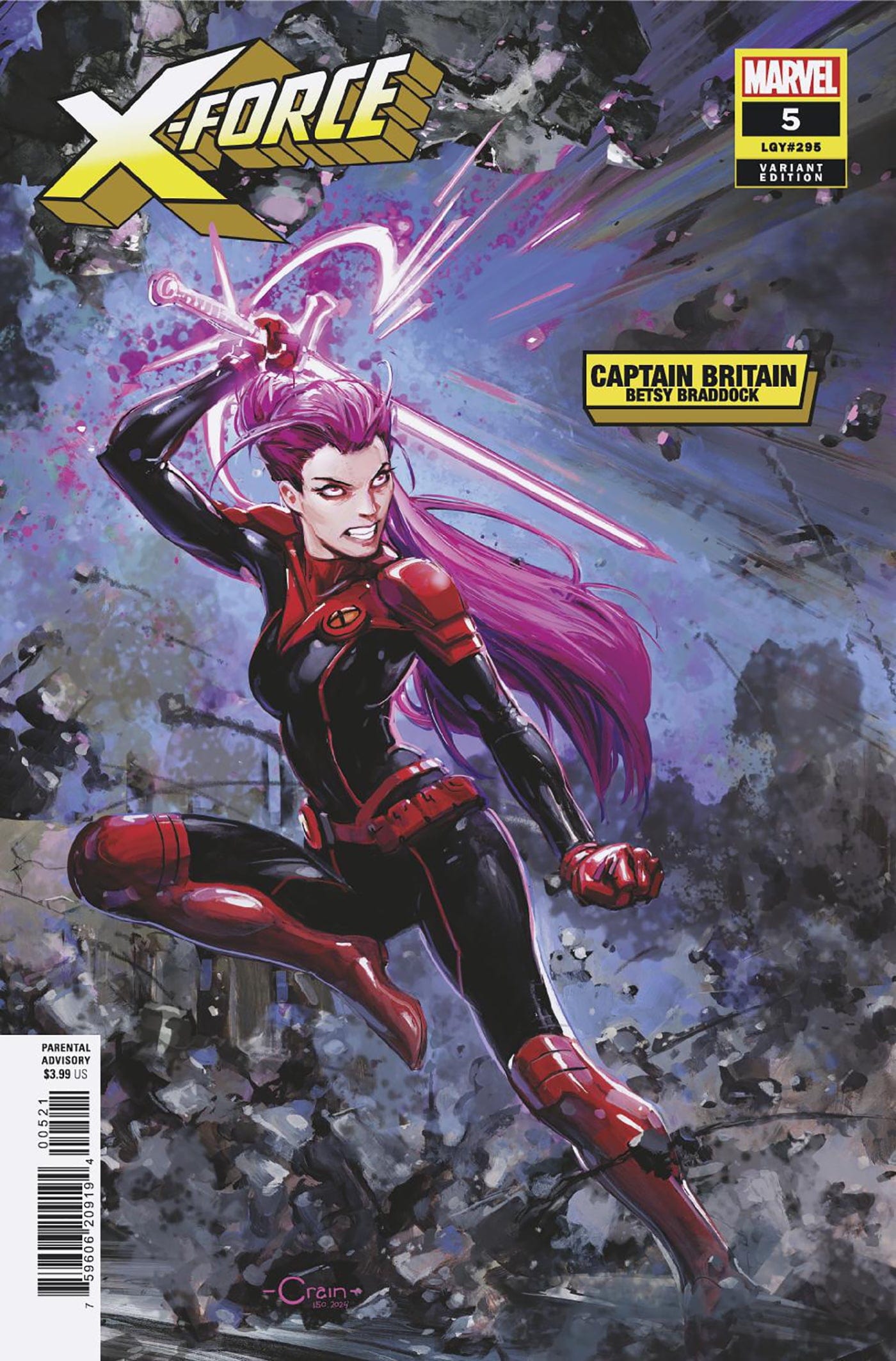 X-FORCE #5 CLAYTON CRAIN BETSY BRADDOCK VARIANT