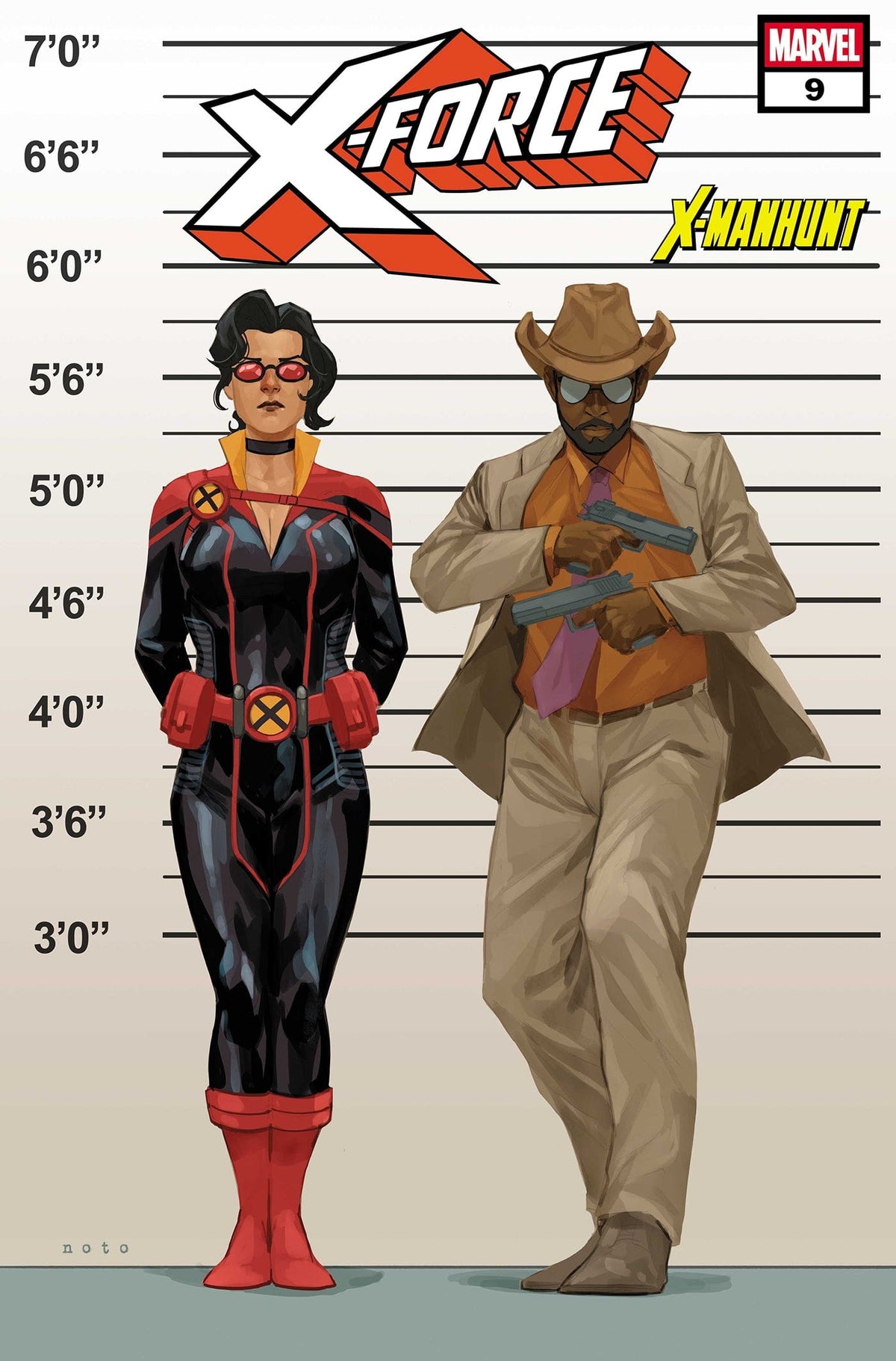 Marvel Comic Books X-FORCE #9 PHIL NOTO CONNECTING X-MANHUNT VARIANT [XMH] 75960620919400931 PRH-75960620919400931