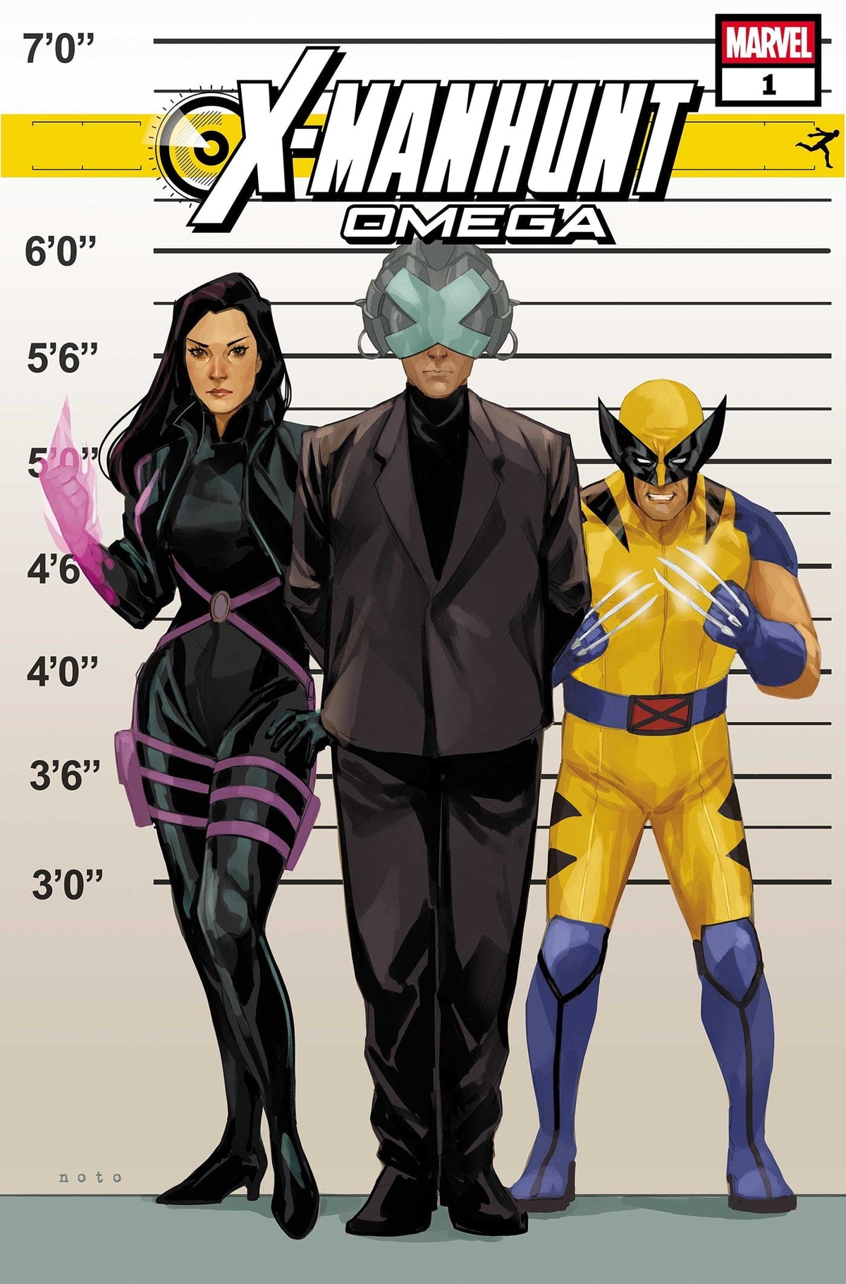 Marvel Comic Books X-MANHUNT OMEGA #1 PHIL NOTO CONNECTING X-MANHUNT VARIANT [XMH] 75960621149400131 PRH-75960621149400131