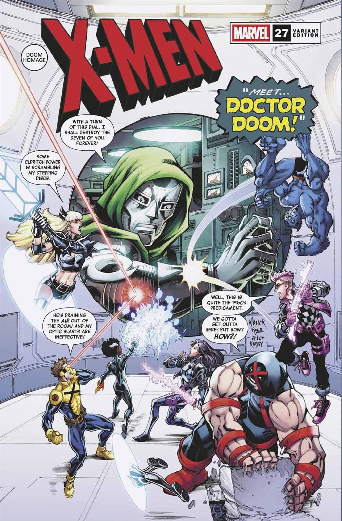 Marvel Comic Books X-MEN #27 TODD NAUCK DOOM HOMAGE VARIANT 75960620920002731 PRH-75960620920002731