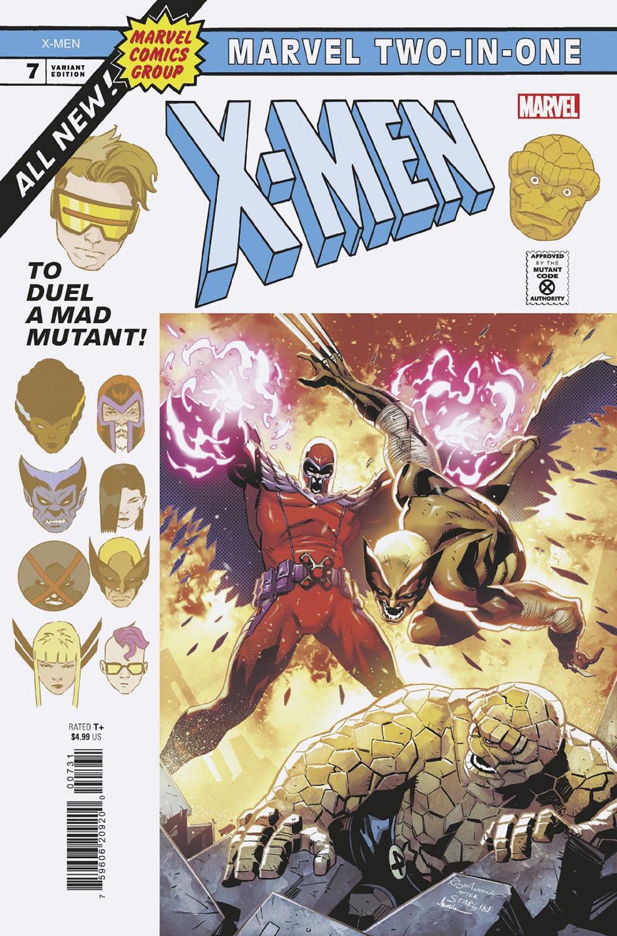 Marvel Comic Books X-MEN #7 ROGE ANTONIO MARVEL TWO-IN-ONE VARIANT 75960620920000731 PRH-75960620920000731