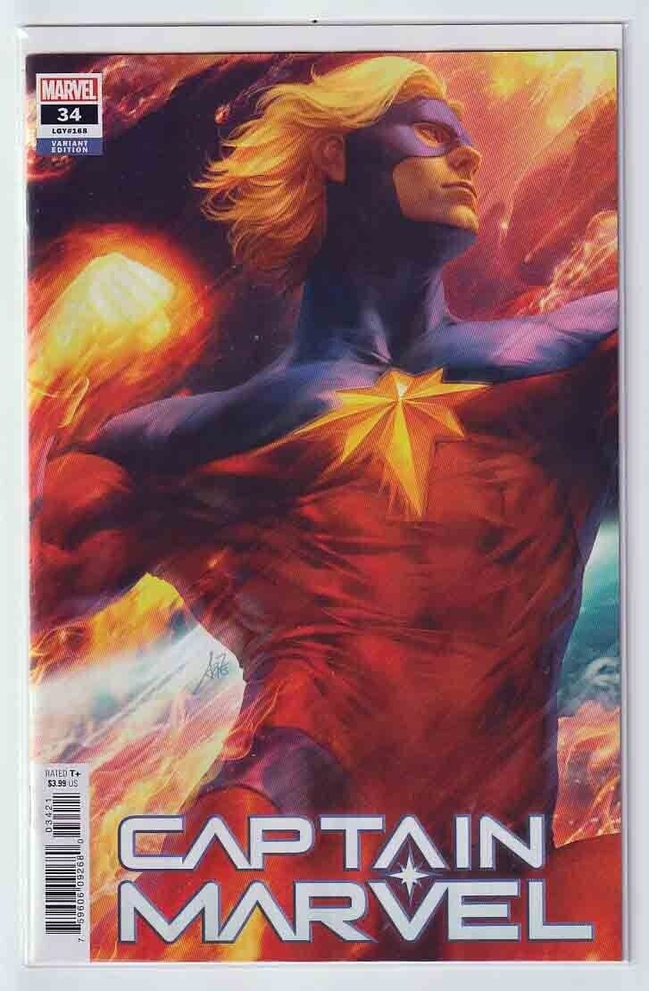 MARVEL COMICS Comic Books CAPTAIN MARVEL #34 ARTGERM VAR 75960609268003421 SEP210978