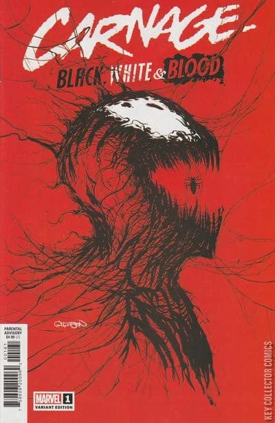 MARVEL COMICS Comic Books CARNAGE BLACK WHITE AND BLOOD #1 (OF 4) GLEASON WEBHEAD VAR 75960620096200161