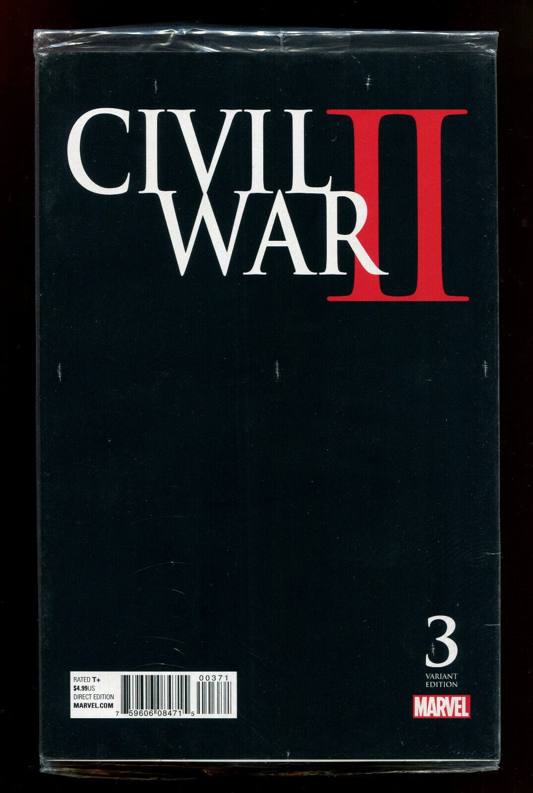 MARVEL COMICS Comic Books CIVIL WAR II #3 (OF 8) QUESADA MIDNIGHT LAUNCH VAR 75960608471500371