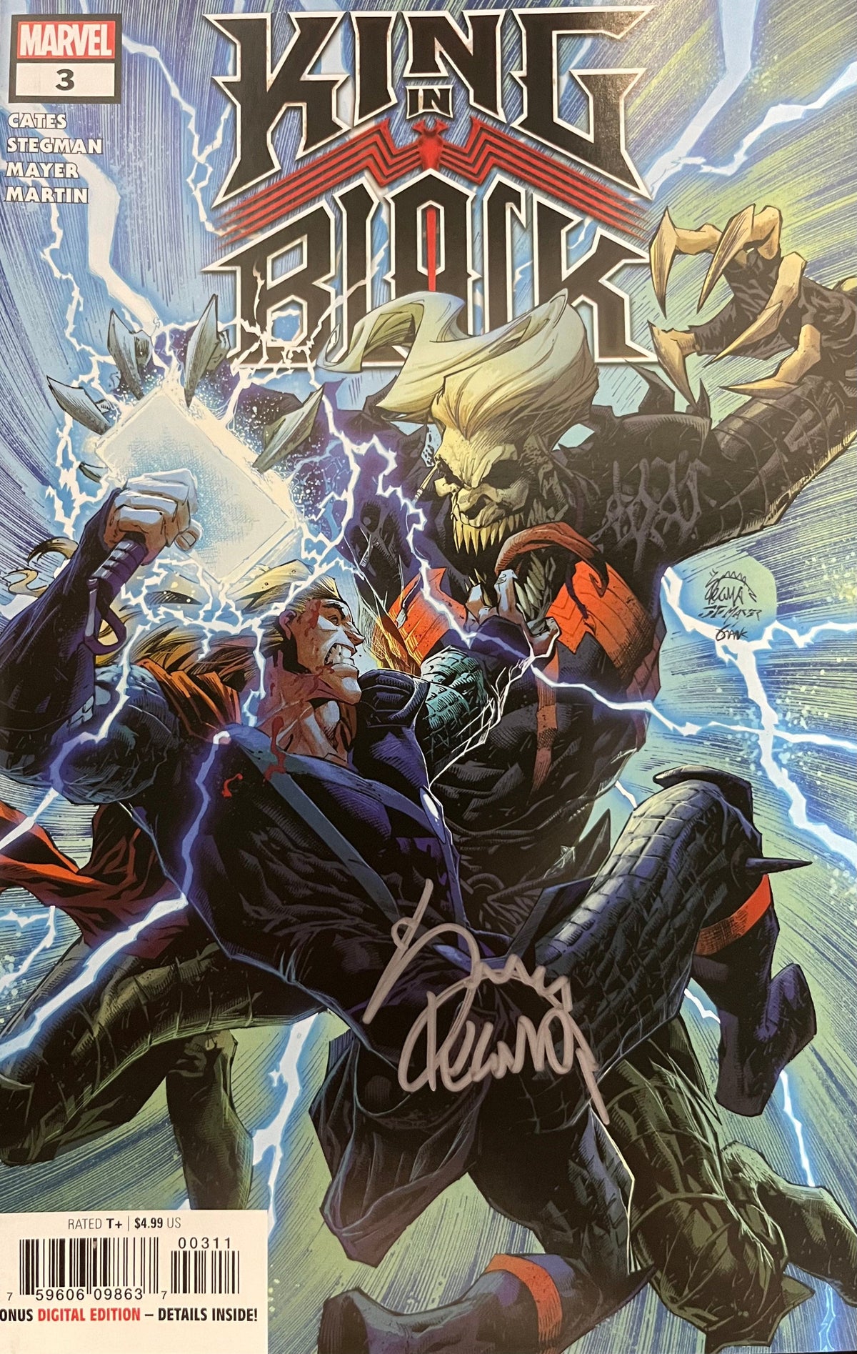 MARVEL COMICS Comic Books KING IN BLACK #3 [SIGNED BY RYAN STEGMAN] 75960609863700311-SIGNED