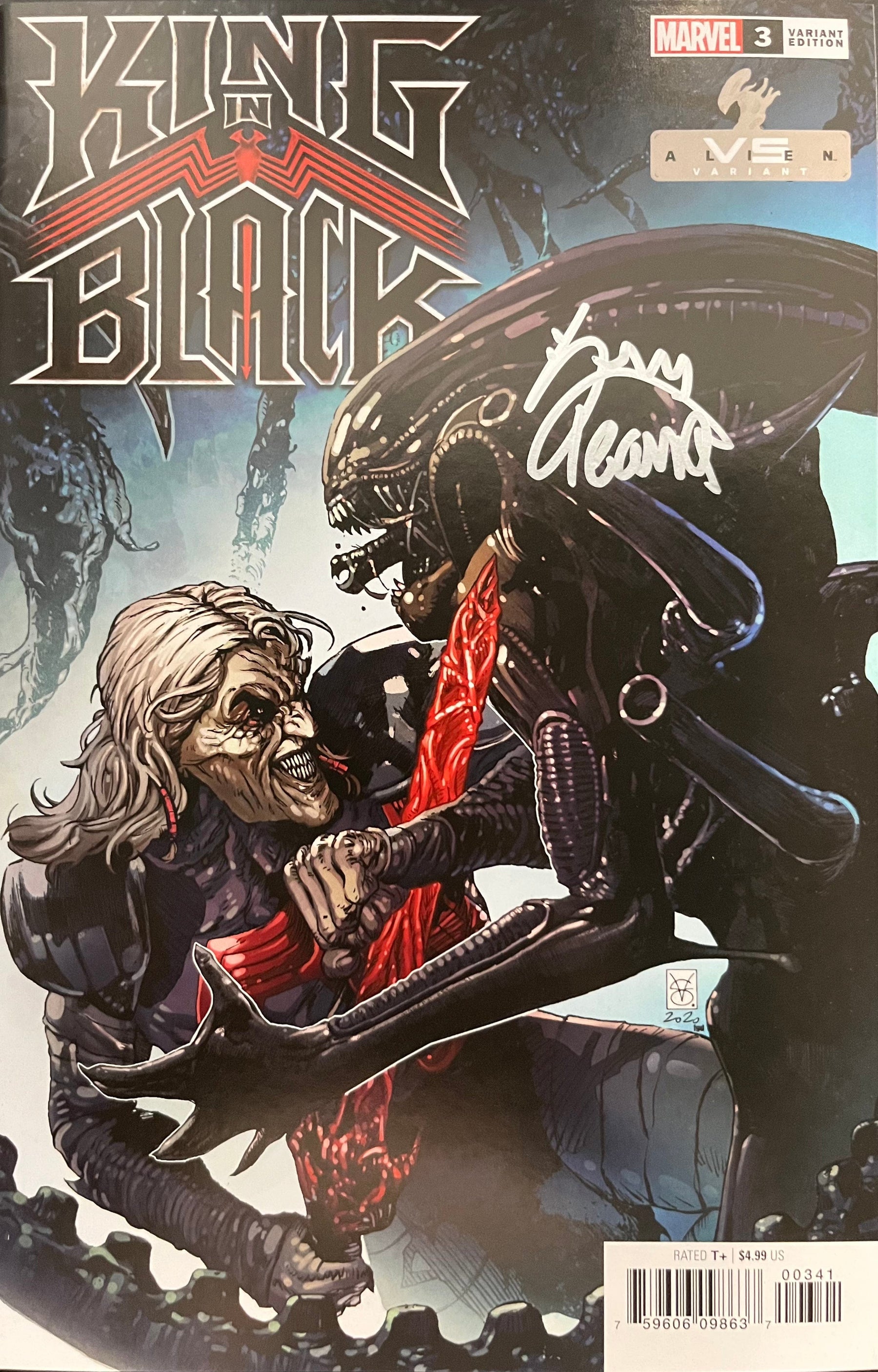 KING IN BLACK #3 (OF 5) GIANGIORDANO MARVEL VS ALIEN VAR [SIGNED BY RYAN STEGMAN]