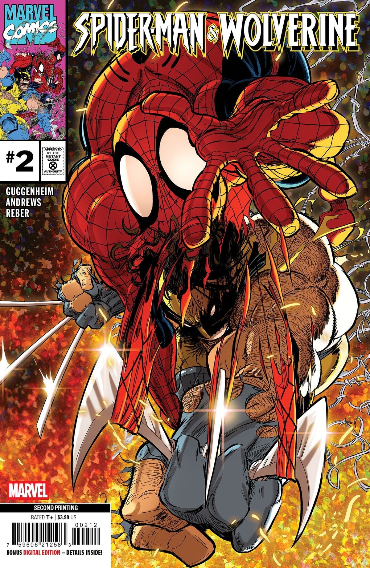 MARVEL COMICS Comic Books SPIDER-MAN & WOLVERINE #2 KAARE ANDREWS 2ND PRINTING VARIANT 75960621258300212 PRH-75960621258300212