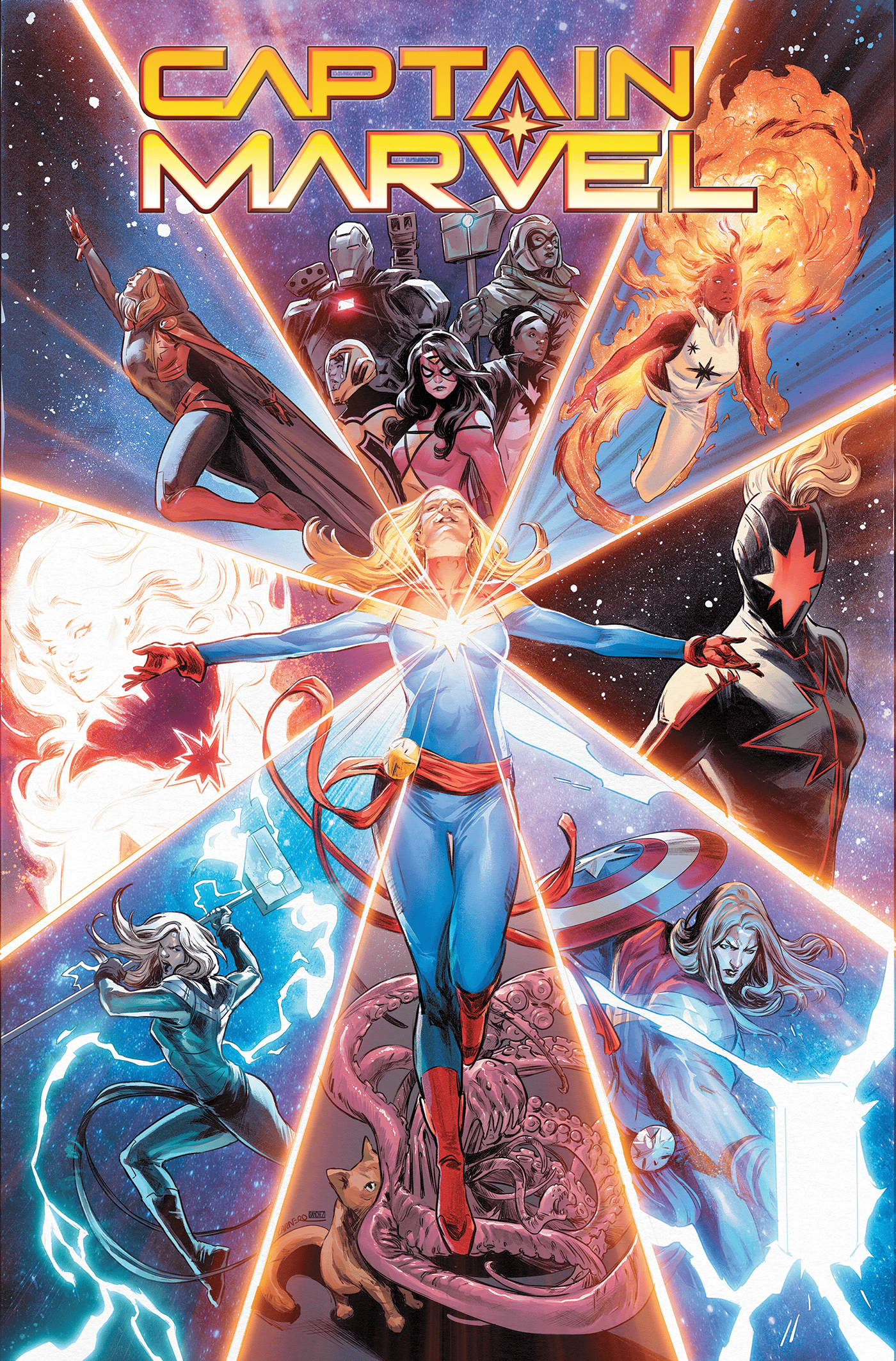 Marvel Graphic Novel Captain Marvel: Highest, Furthest, Fastest Omnibus Carmen Carnero Cover 9781302955786 PRH-9781302955786