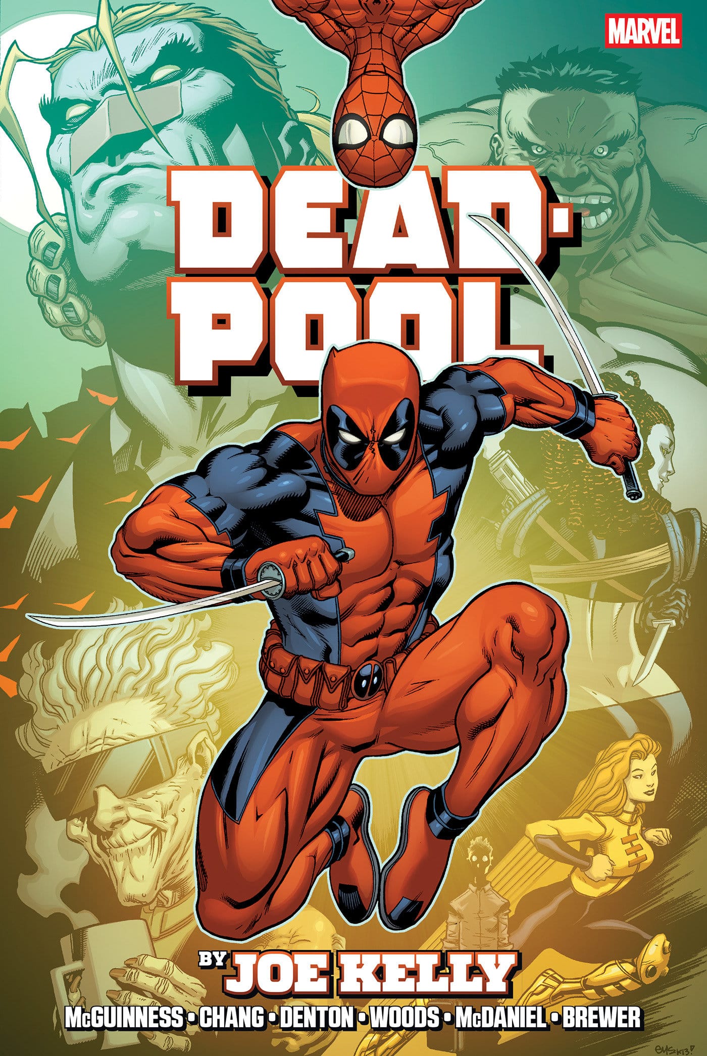 Marvel Graphic Novel Deadpool By Joe Kelly Omnibus Ed Mcguinness Montage Cover [New Printing] HC (Release Date: 03/30/2027) 9781302971946 PRH-9781302971946