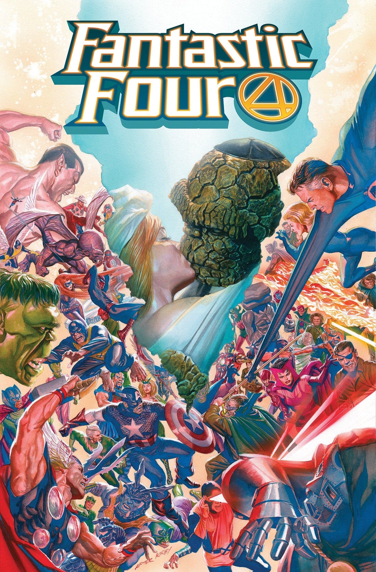 Marvel Graphic Novel Fantastic Four By Dan Slott Omnibus Vol. 1 Alex Ross Cover [DM Only] HC 9781302961213 PRH-9781302961213