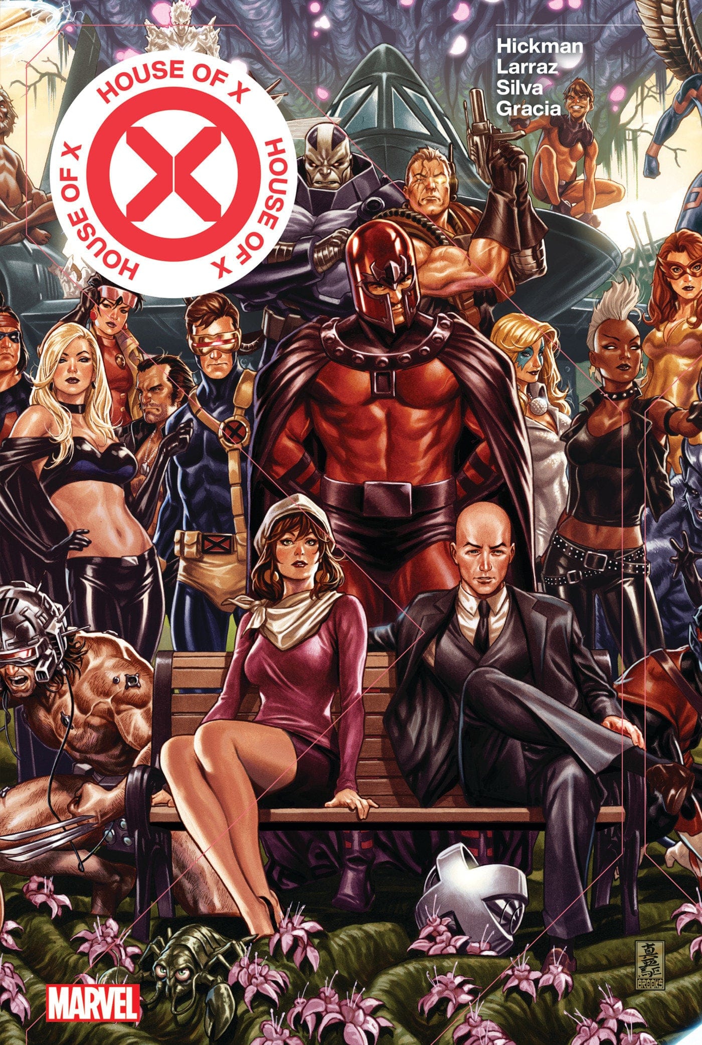 Marvel Graphic Novel House Of X/Powers Of X Hc Mark Brooks Cover [New Printing, DM Only] HC 9781302966980 PRH-9781302966980