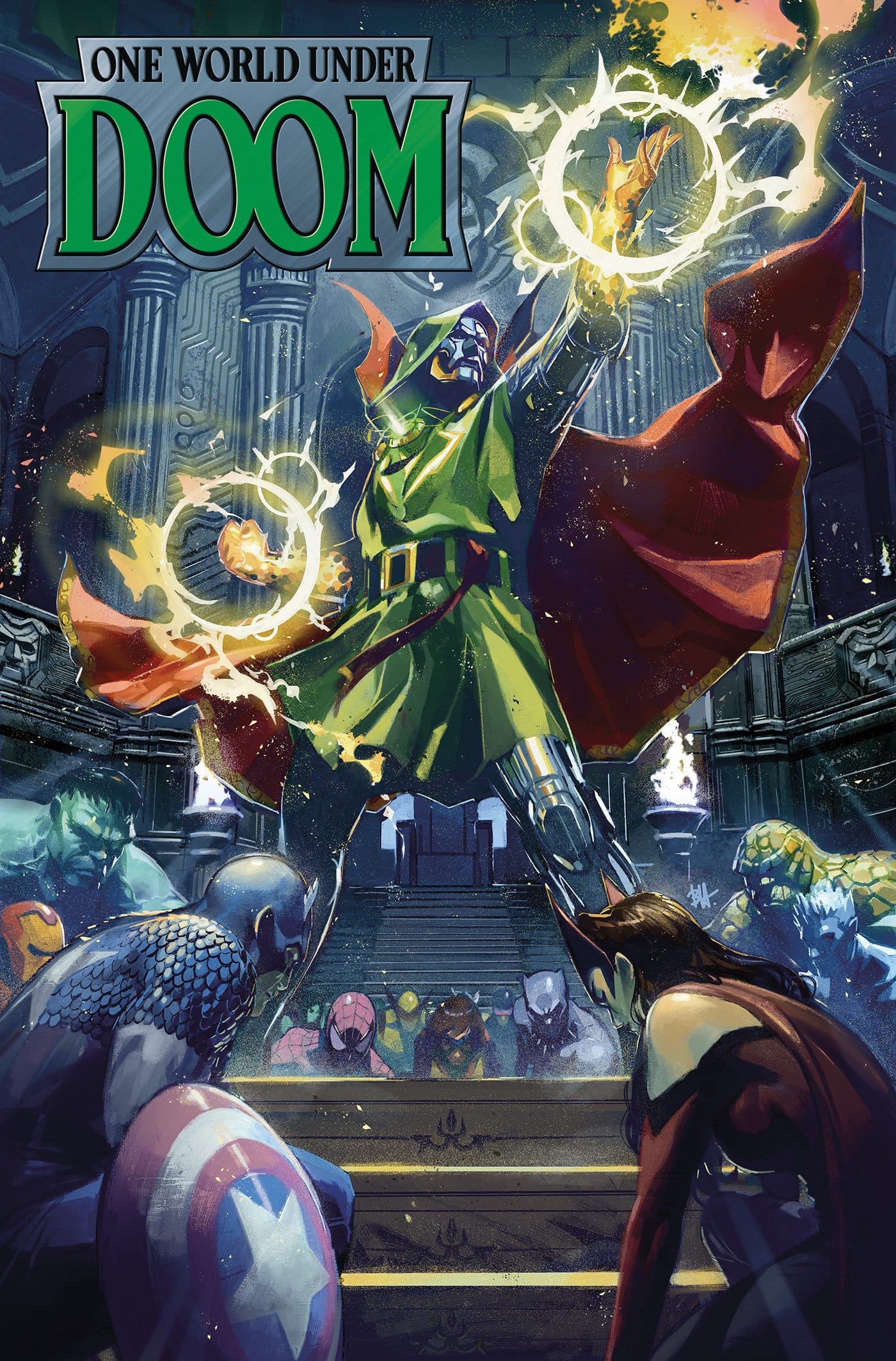 Marvel Graphic Novel One World Under Doom Omnibus Ben Harvey Cover HC (Release Date: 03/09/2027) 9781302972509 PRH- 9781681379838