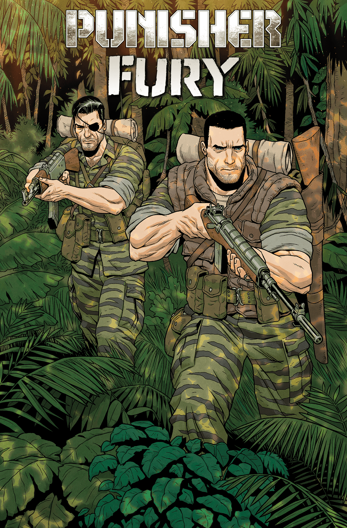 Marvel Graphic Novel Punisher & Fury Max By Garth Ennis Omnibus Variant Jacen Burrows Cover (DM) 9781302967833 PRH-9781302967833