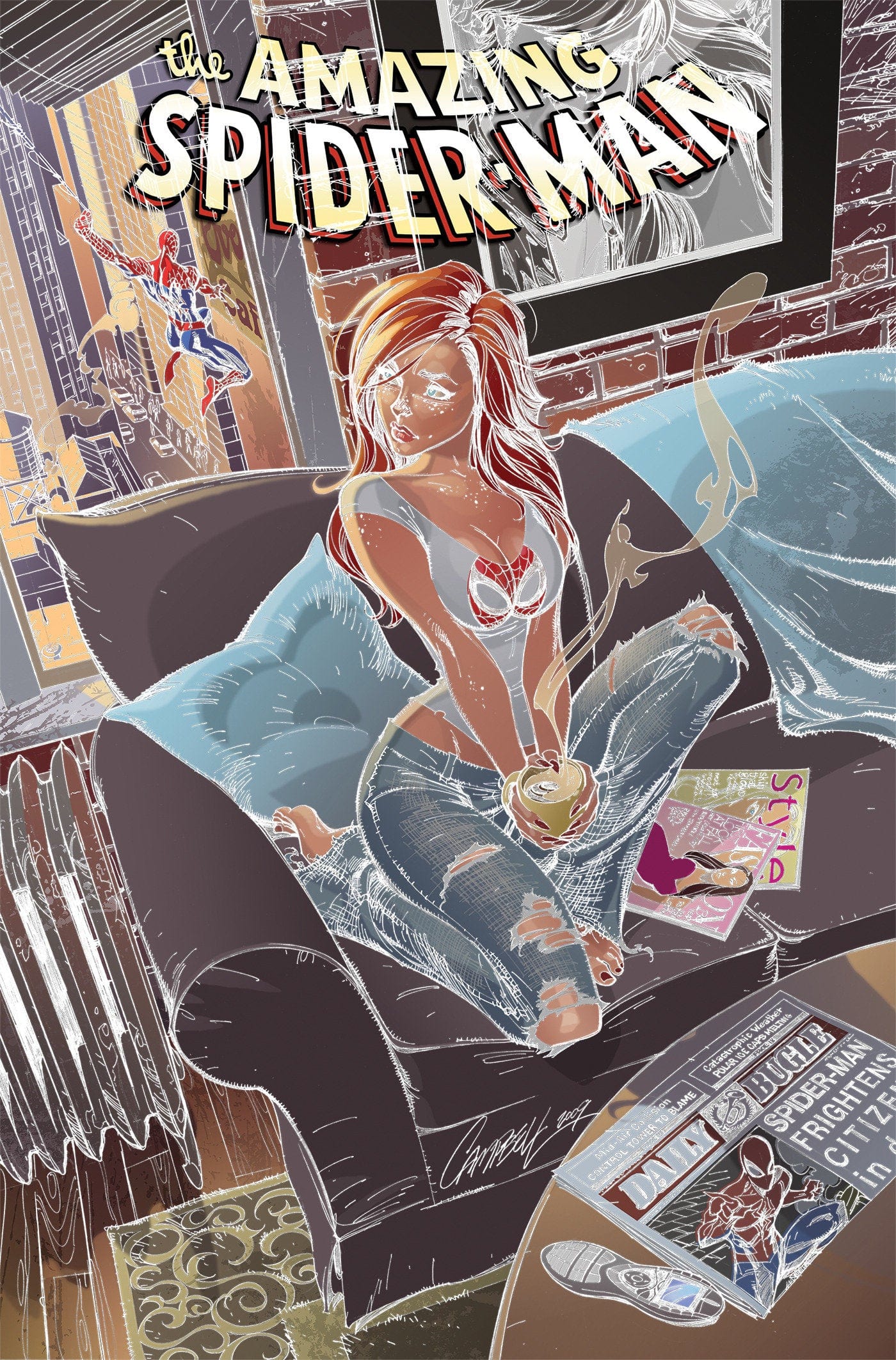 Marvel Graphic Novel Spider-Man: Brand New Day Omnibus Vol. 2 J. Scott Campbell Cover [DM Only] 9781302967390 PRH-9781302967390