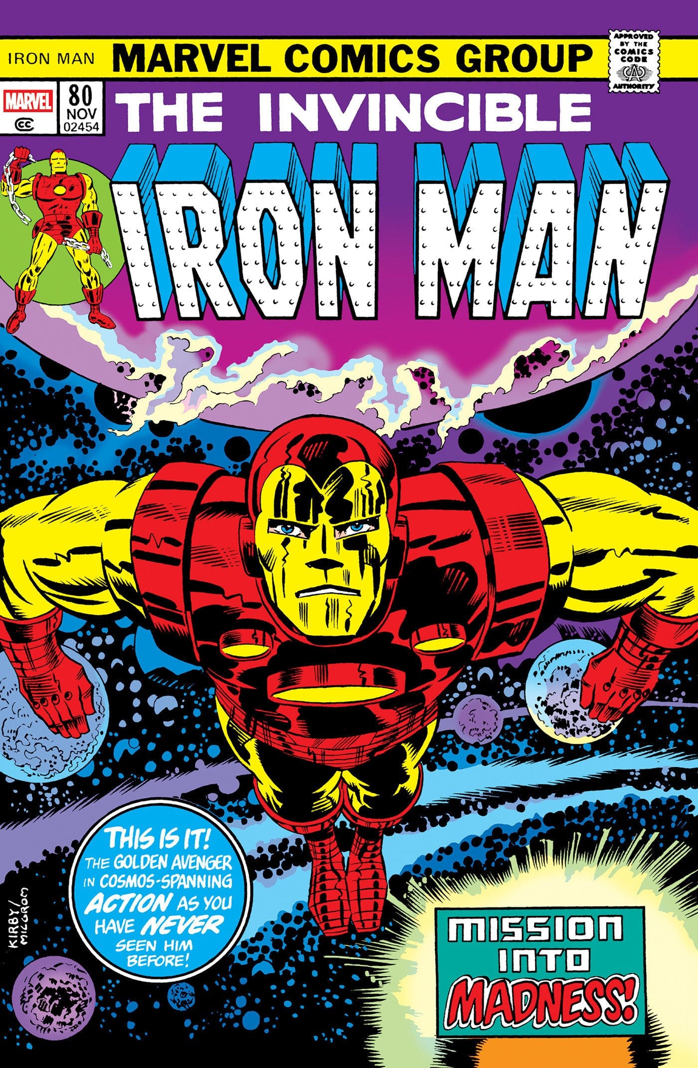 Marvel Graphic Novel The Invincible Iron Man Omnibus Vol. 4 Jack Kirby Cover [DM Only] HC 9781302968298 PRH-9781302968298