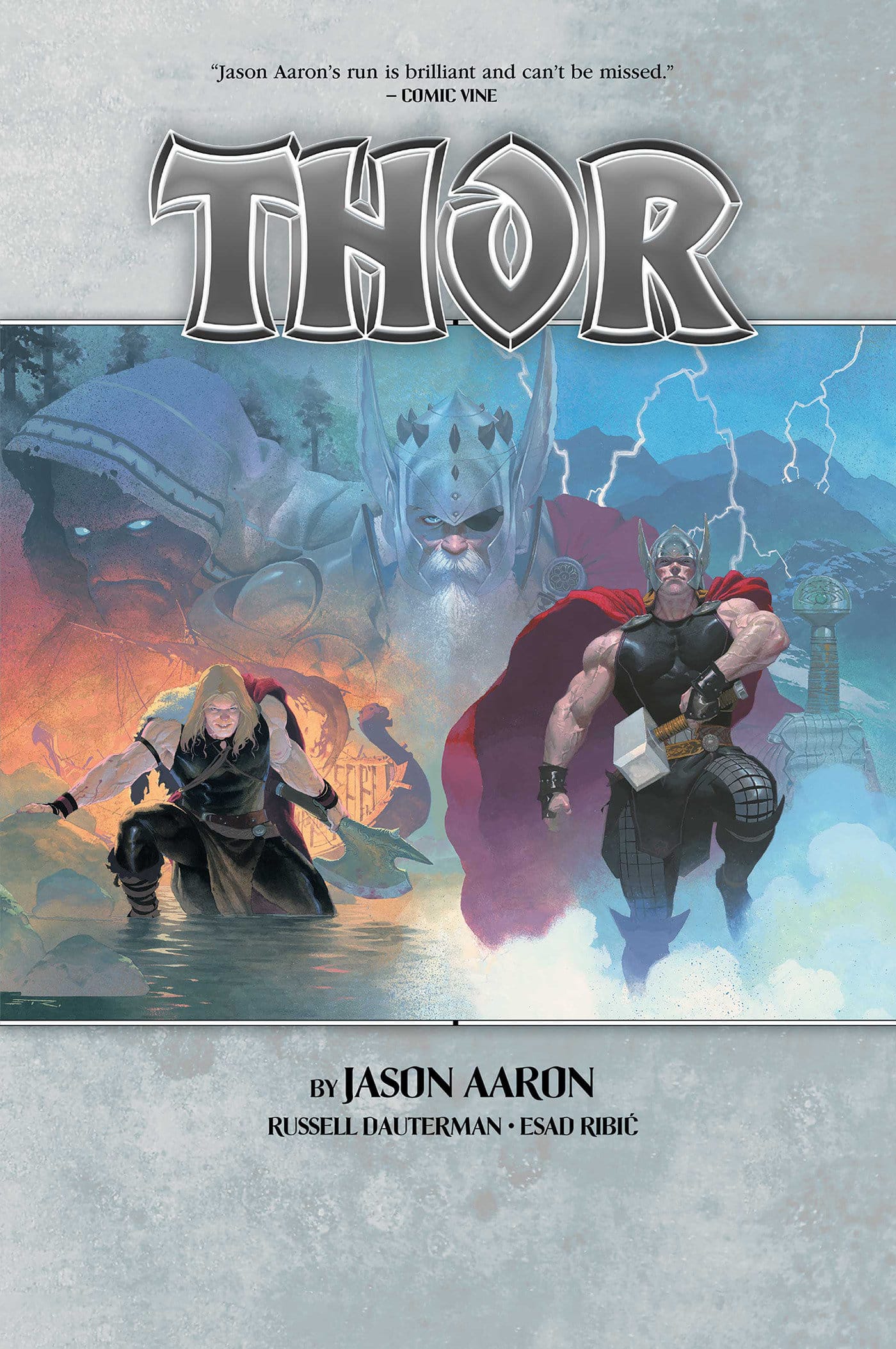Marvel Graphic Novel Thor By Jason Aaron Omnibus Vol. 1 Esad Ribic Cover [New Printing] 9781302970680 PRH-9781302970680