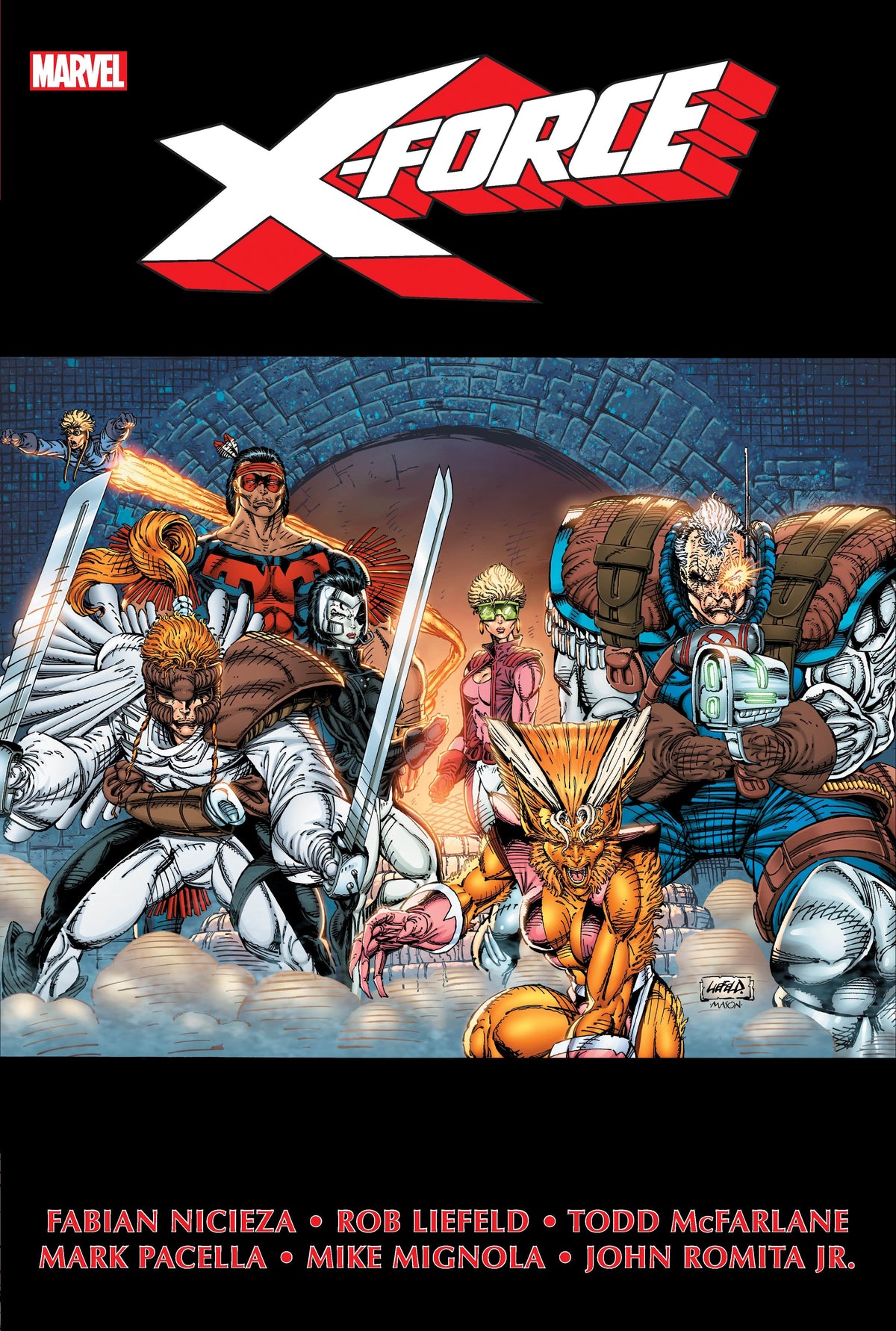 Marvel Graphic Novel X-Force Omnibus Vol. 1 Rob Liefeld First Issue Cover [New Printing] 9781302959128 PRH-9781302959128