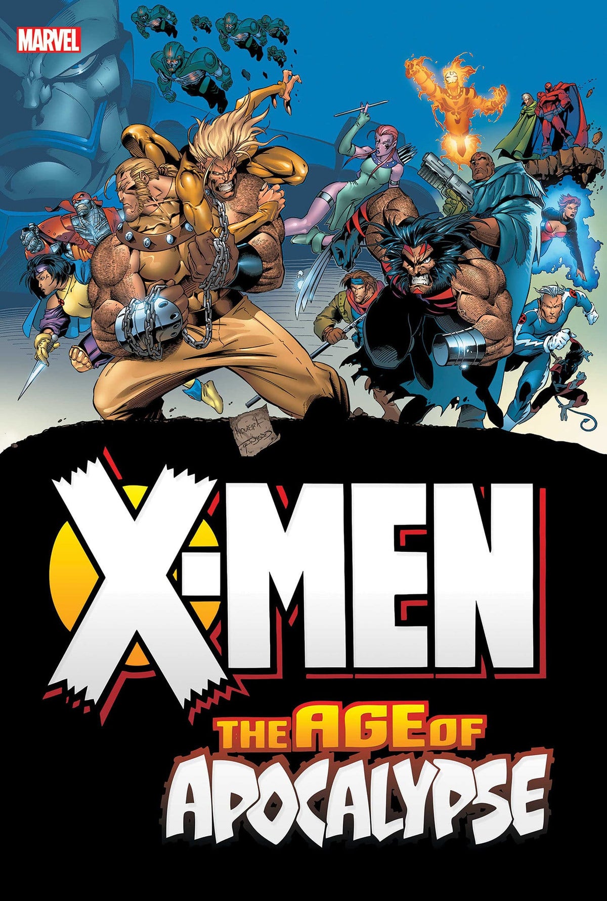Marvel Graphic Novel X-Men: Age Of Apocalypse Omnibus Joe Madureira Cover [New Printing 3, DM Only] 9781302970642 PRH-9781302970642