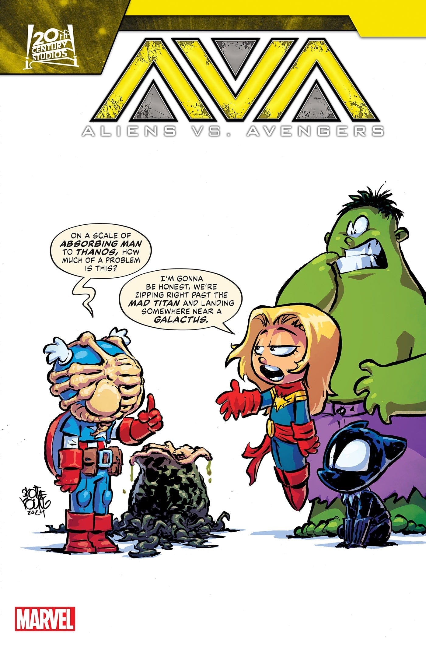 ALIENS VS. AVENGERS #1 SKOTTIE YOUNG VARIANT