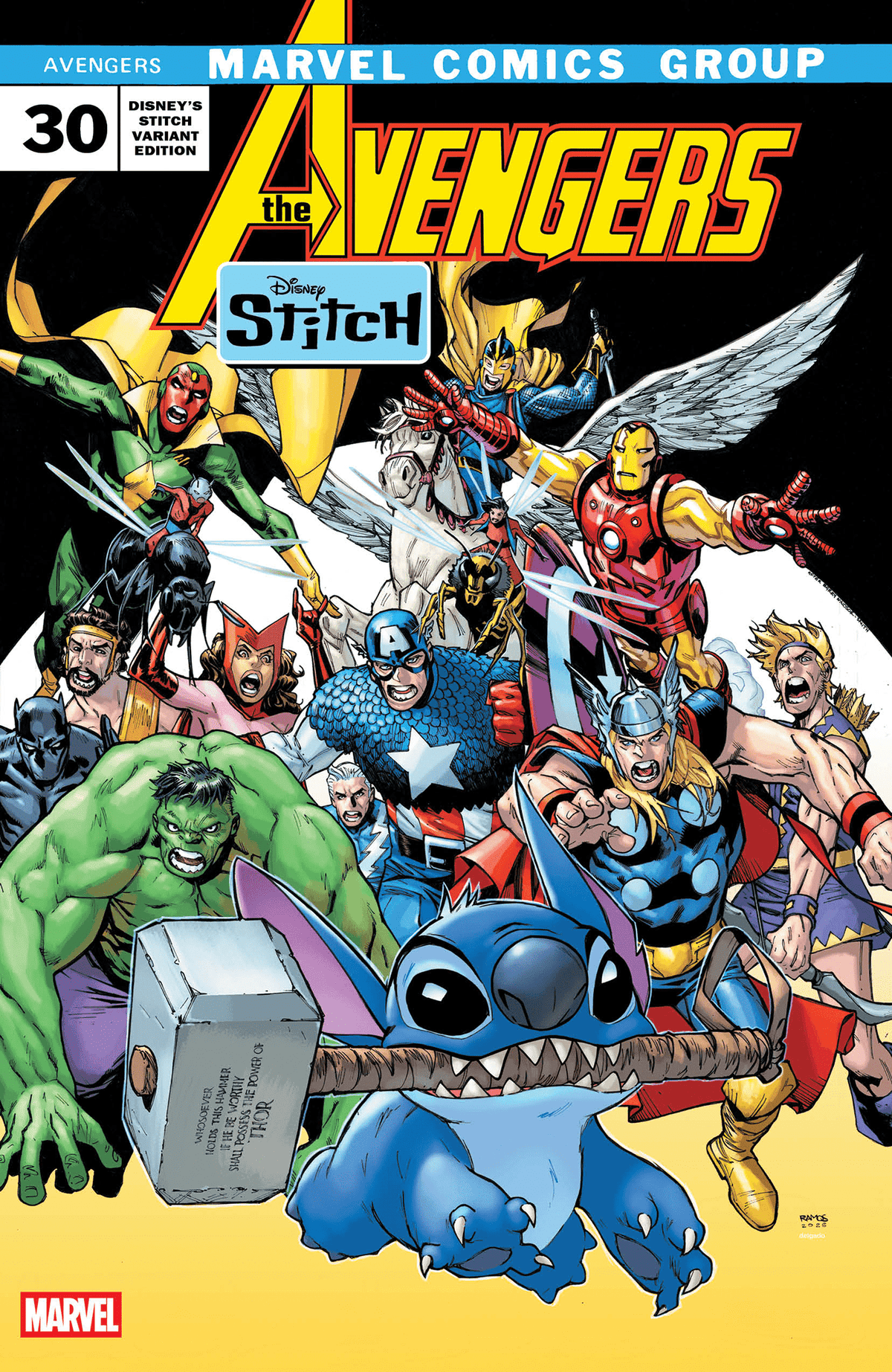 Marvel PRH Comic Books AVENGERS #30 HUMBERTO RAMOS DISNEY STITCH VARIANT 75960620426703051 PRH-75960620426703051