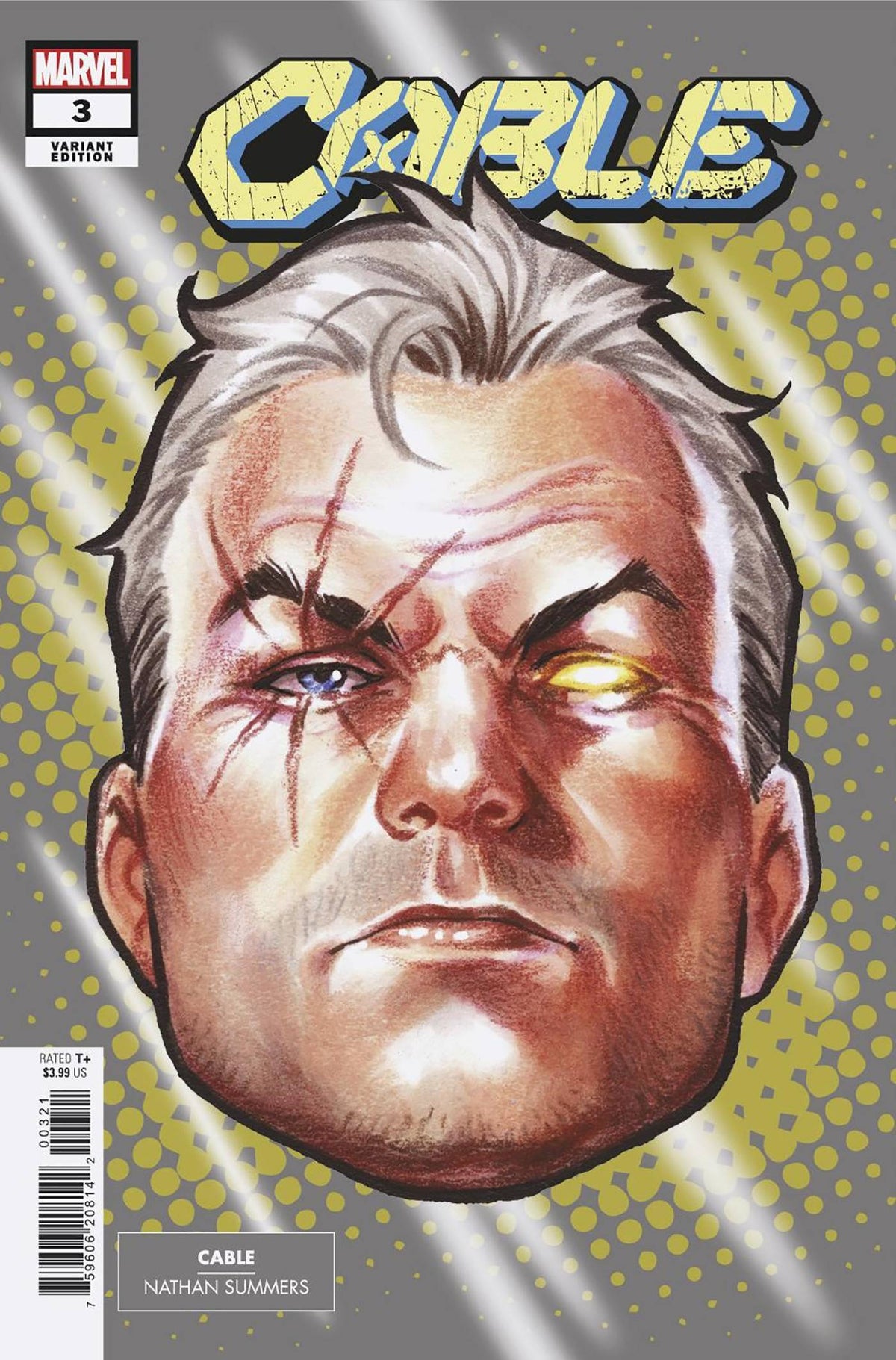MARVEL PRH Comic Books CABLE #3 MARK BROOKS HEADSHOT VAR 75960620814200321 JAN240622