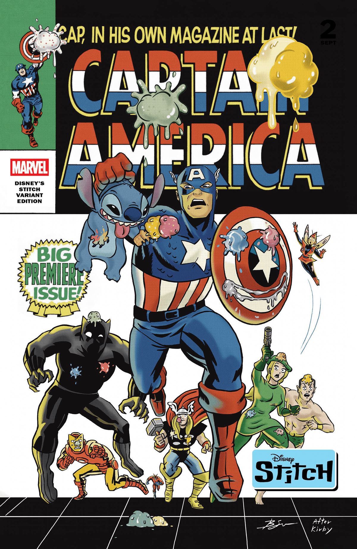 Marvel PRH Comic Books CAPTAIN AMERICA #3 BEN SU DISNEY STITCH VARIANT 75960621146300371 PRH-75960621146300371