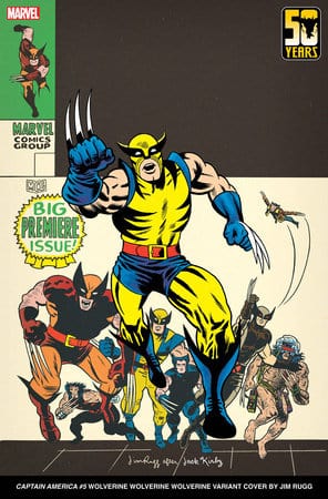 Marvel PRH Comic Books CAPTAIN AMERICA #5 JIM RUGG WOLVERINE WOLVERINE WOLVERINE 75960620740400531 OCT230769