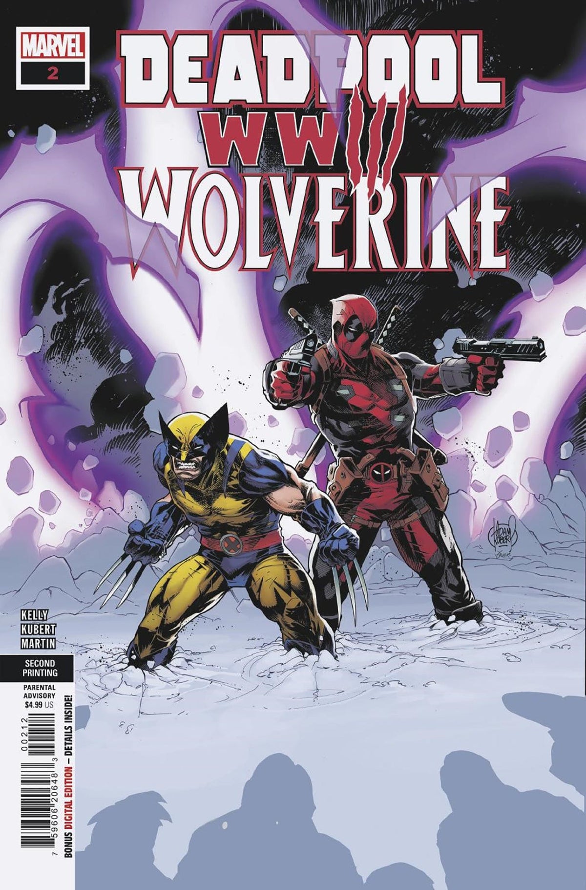 Marvel PRH Comic Books DEADPOOL & WOLVERINE: WWIII #2 ADAM KUBERT 2ND PTG VAR 75960620648300212 PRH-75960620648300212
