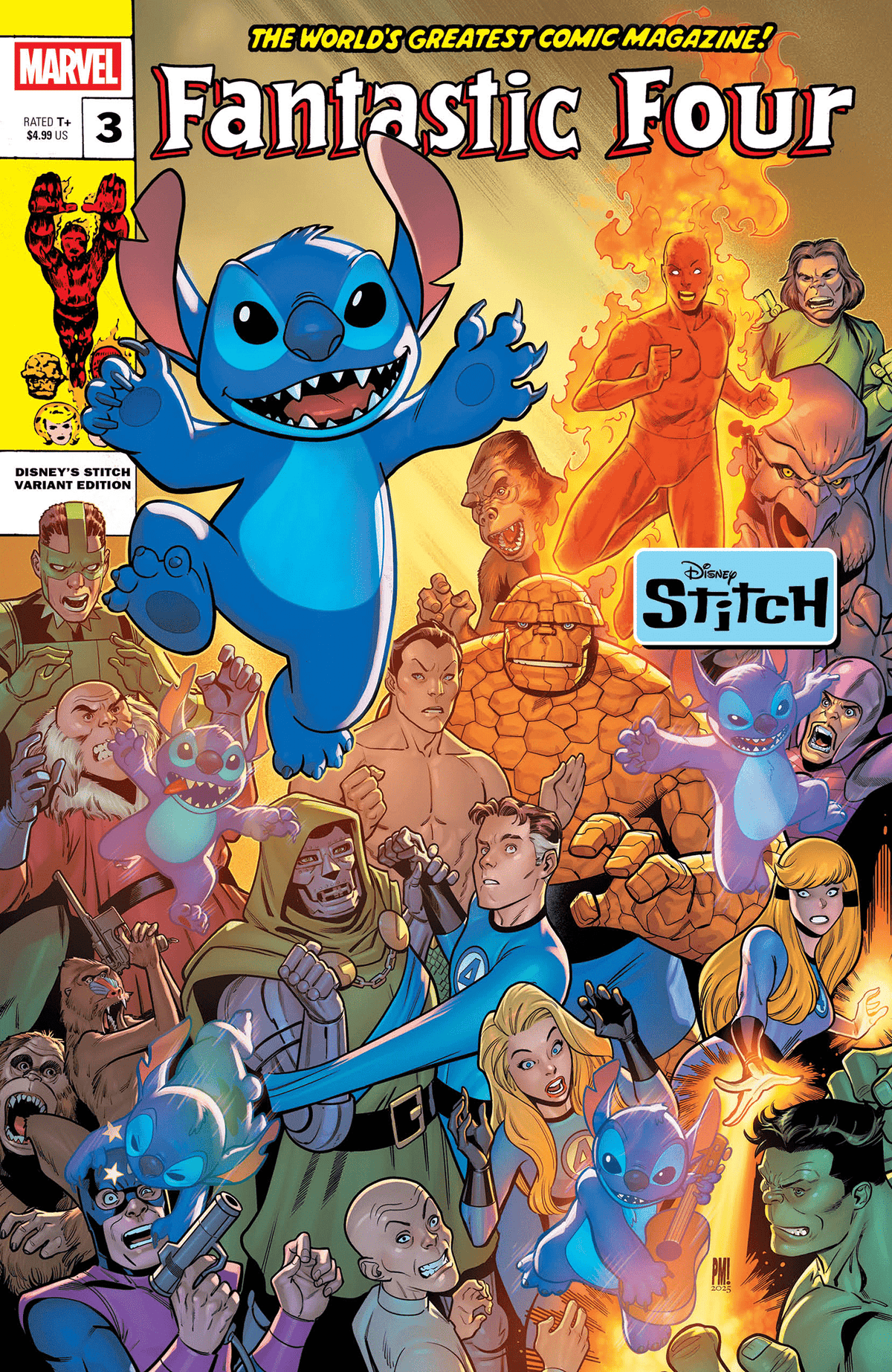 Marvel PRH Comic Books FANTASTIC FOUR #3 PACO MEDINA DISNEY STITCH VARIANT 75960621122700381 PRH-75960621122700381