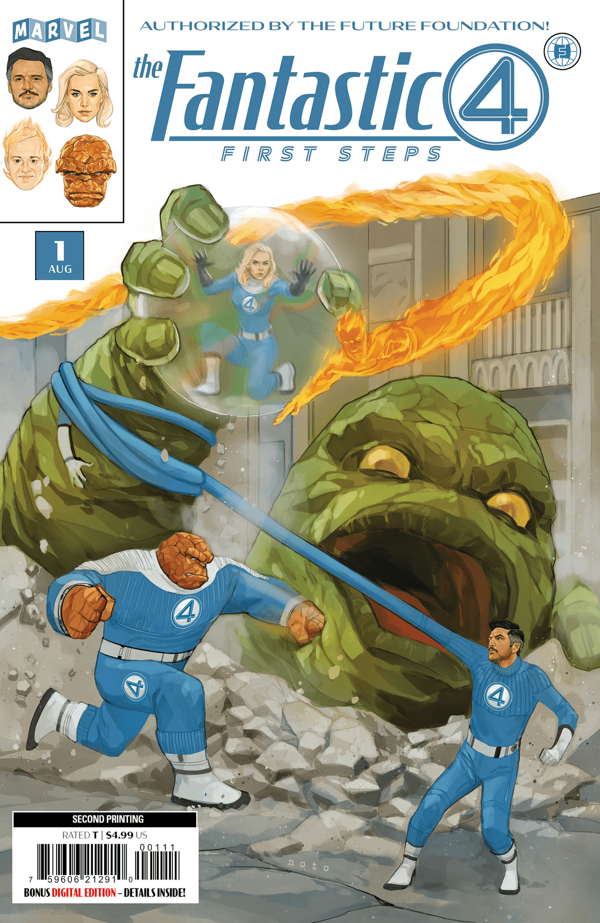 Marvel PRH Comic Books FANTASTIC FOUR: FIRST STEPS #1 PHIL NOTO 2ND PRINTING VARIANT 75960621291000112 PRH-75960621291000112