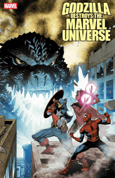 Marvel PRH Comic Books GODZILLA DESTROYS THE MARVEL UNIVERSE #1 LEINIL YU 2ND PRINTING VARIANT 75960621228600112 PRH-75960621228600112