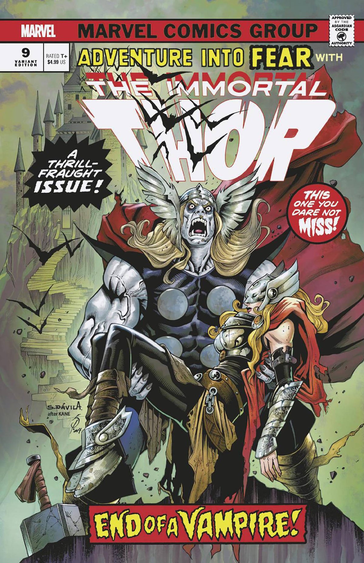 MARVEL PRH Comic Books IMMORTAL THOR #9 SERGIO DAVILA VAMPIRE VAR 75960620664300931 JAN240930