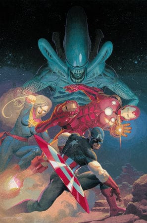 Marvel PRH Comic Books > Incentives ALIENS VS. AVENGERS #1 ESAD RIBIC 1:25 INCV VIRGIN 2ND PRINTING VAR 75960620570700118 PRH-75960620570700118