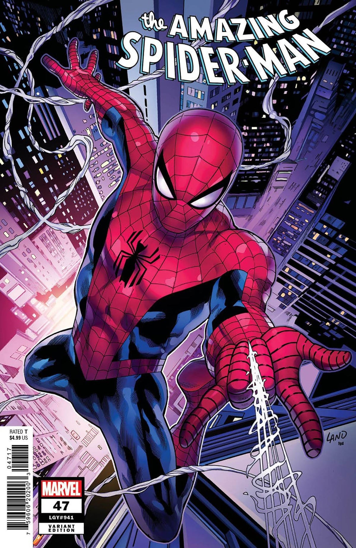 MARVEL PRH Comic Books > Incentives AMAZING SPIDER-MAN #47 1:25 INCV GREG LAND VAR 75960620200304717 FEB240729