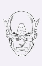 MARVEL PRH Comic Books > Incentives CAPTAIN AMERICA #7 1:50 INCV BROOKS HEADSHOT SKETCH VIR 75960620740400716 JAN240761