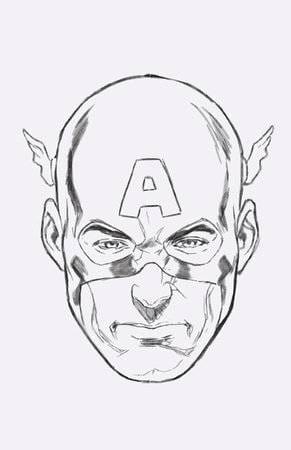 MARVEL PRH Comic Books > Incentives CAPTAIN AMERICA #7 1:50 INCV BROOKS HEADSHOT SKETCH VIR 75960620740400716 JAN240761