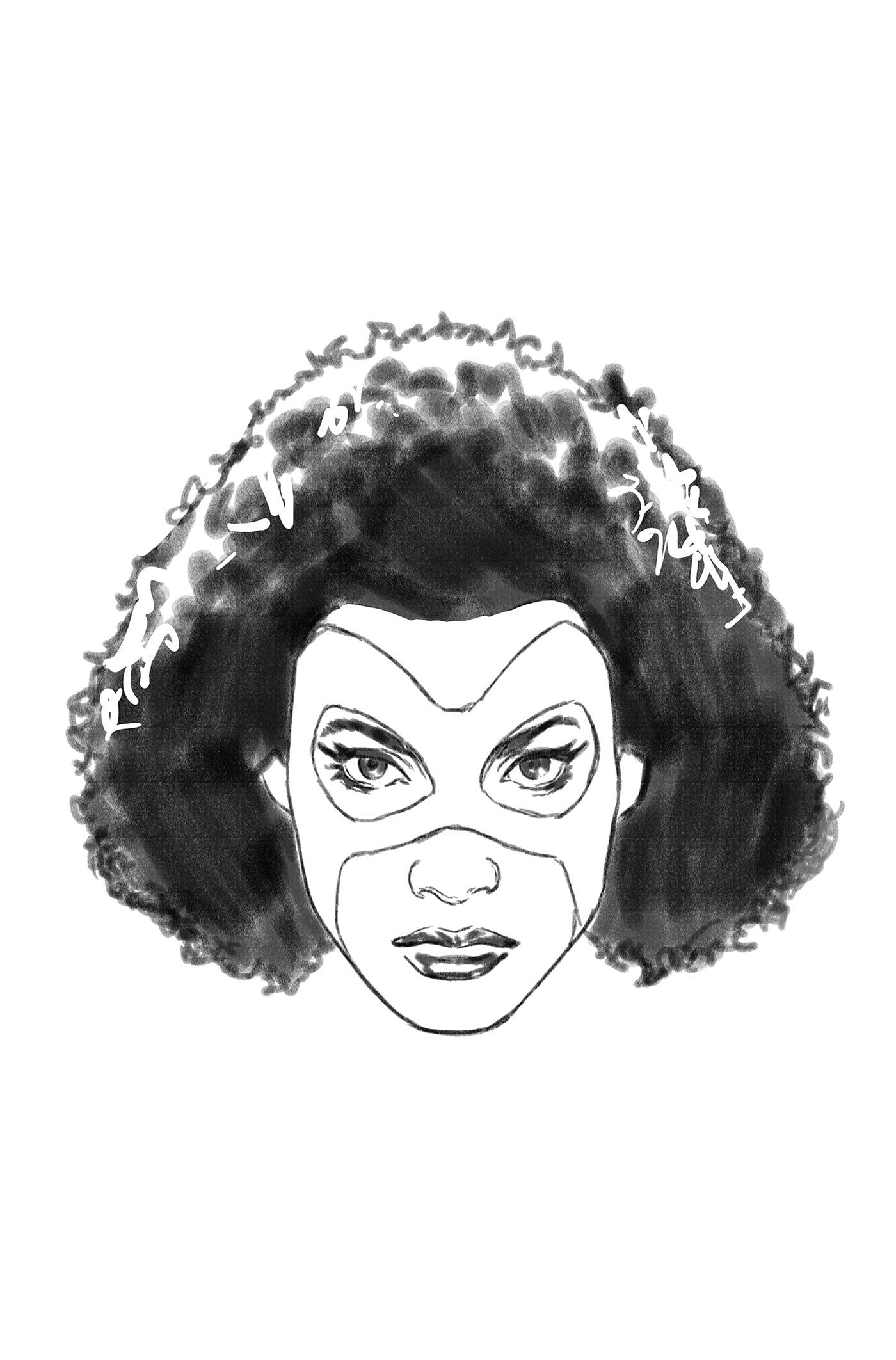 CAPTAIN MARVEL #6 1:50 INCV HEADSHOT SKETCH VIR VAR