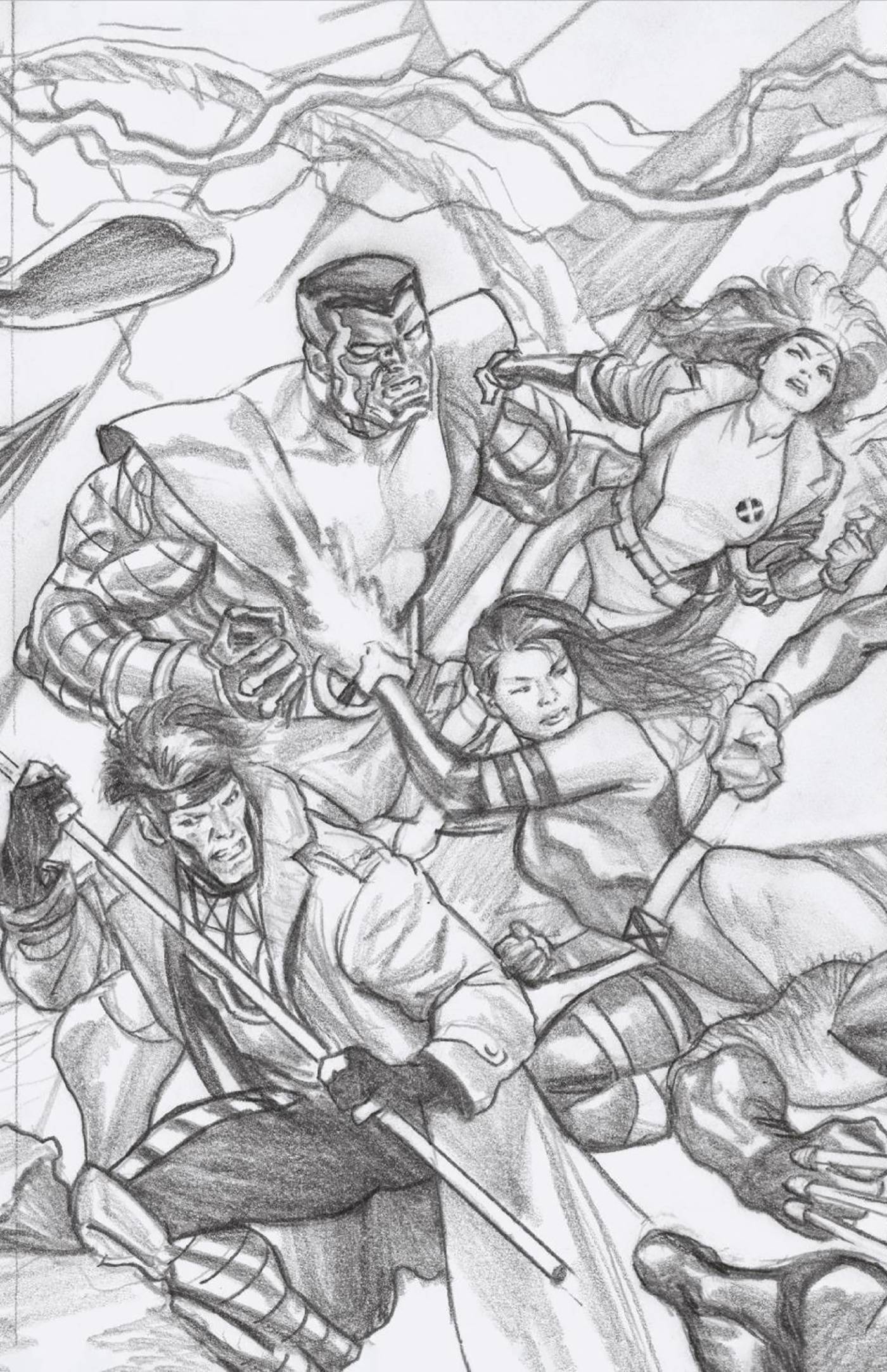 DARK X-MEN #1 (OF 5) 1:100 INCV ALEX ROSS VIRGIN SKETCH CONNECTING X-MEN