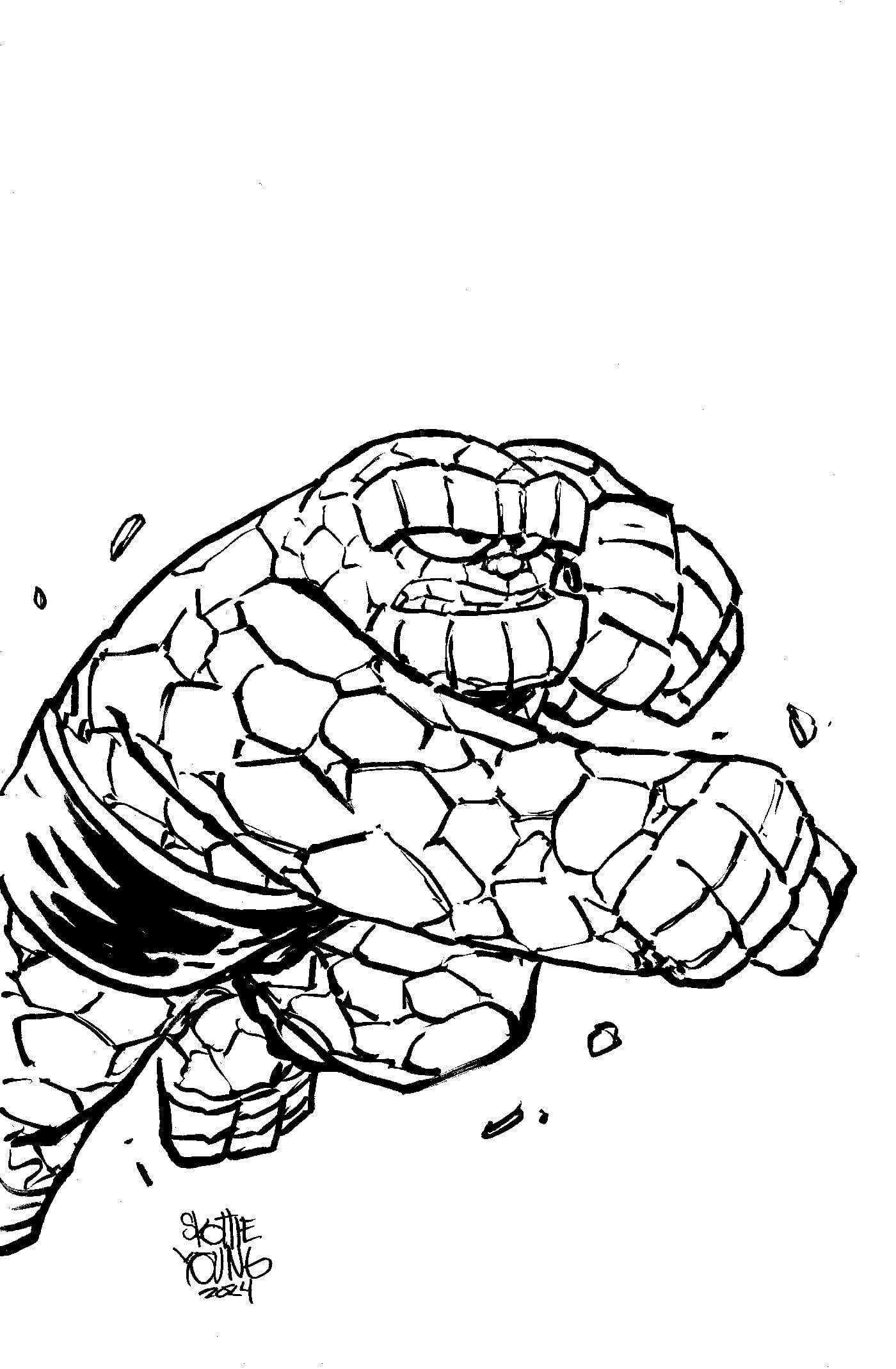 FANTASTIC FOUR #21 1:50 INCV BIG MARVEL SKETCH VIR VAR