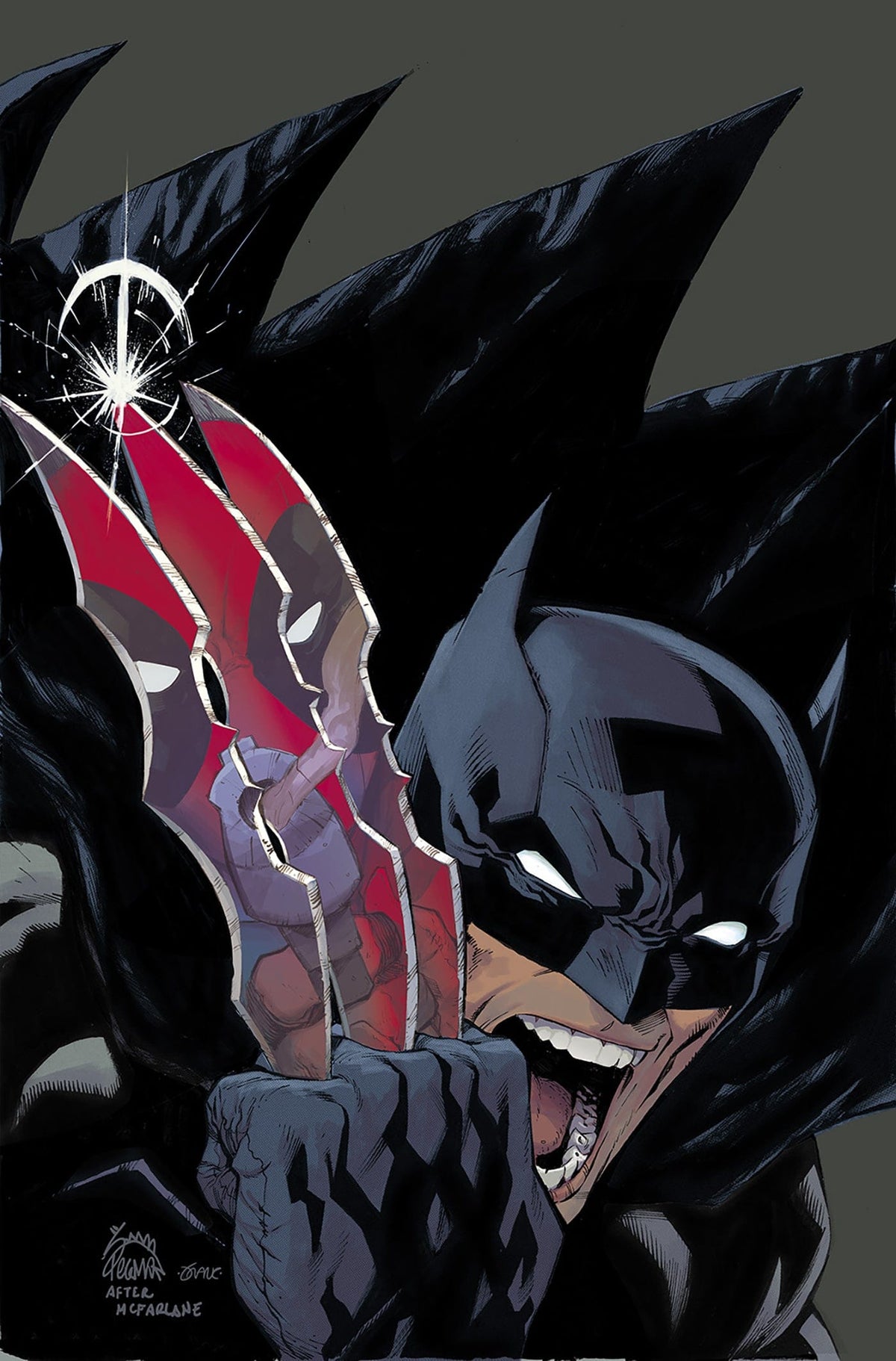 Marvel PRH Comic Books > Incentives MARVEL/DC: DEADPOOL/BATMAN #1 1:25 INCV TBD ARTIST VIRGIN 4TH PTG VARIANT 75960621349800160 PRH-75960621349800160