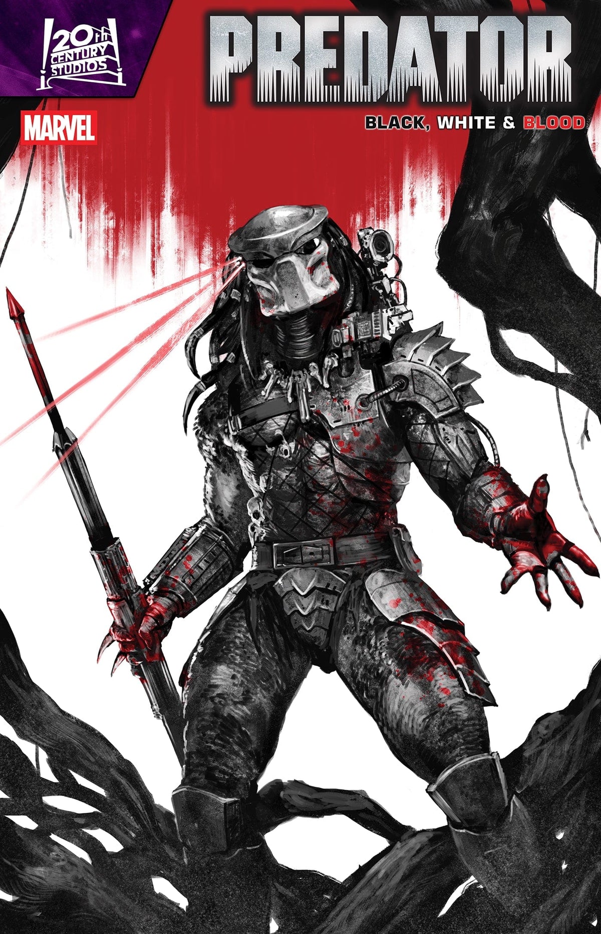 Marvel PRH Comic Books > Incentives PREDATOR: BLACK, WHITE & BLOOD #2 SKAN VARIANT 1:25 INCV 75960621281100216 PRH-75960621281100216